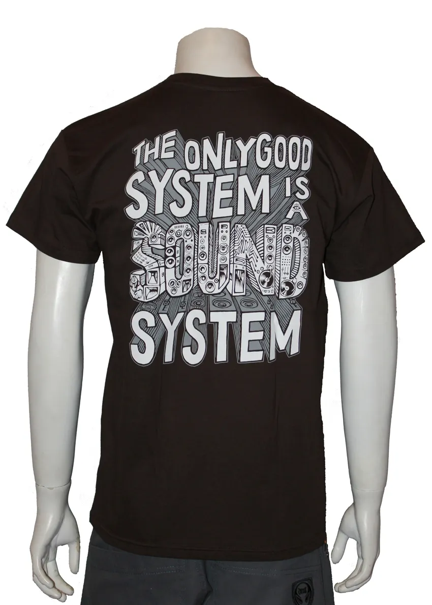Alien DNA Only good system tričko pánské hnědé bavlna