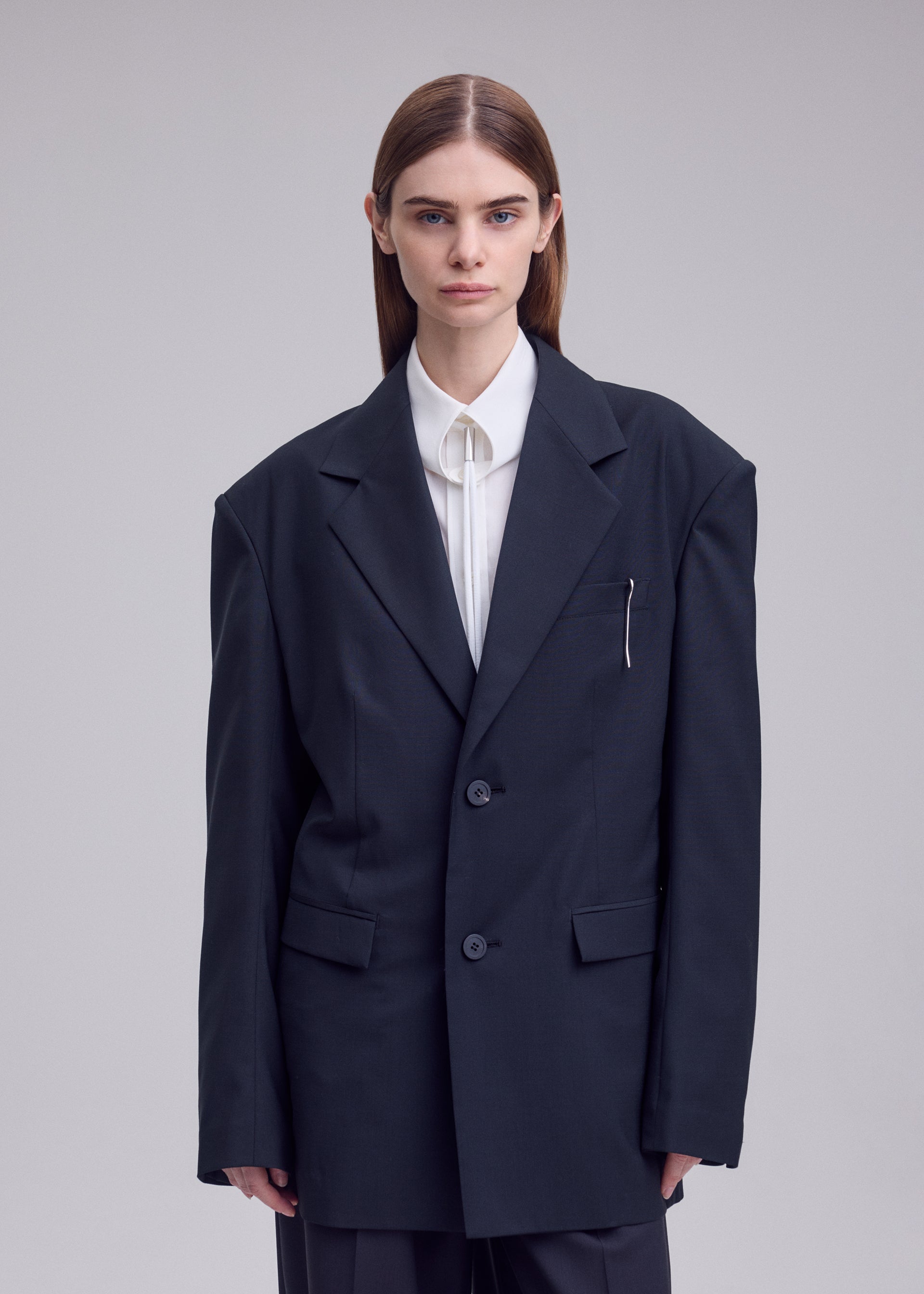 Issey Miyake Honest Ensemble sako černé vlněné