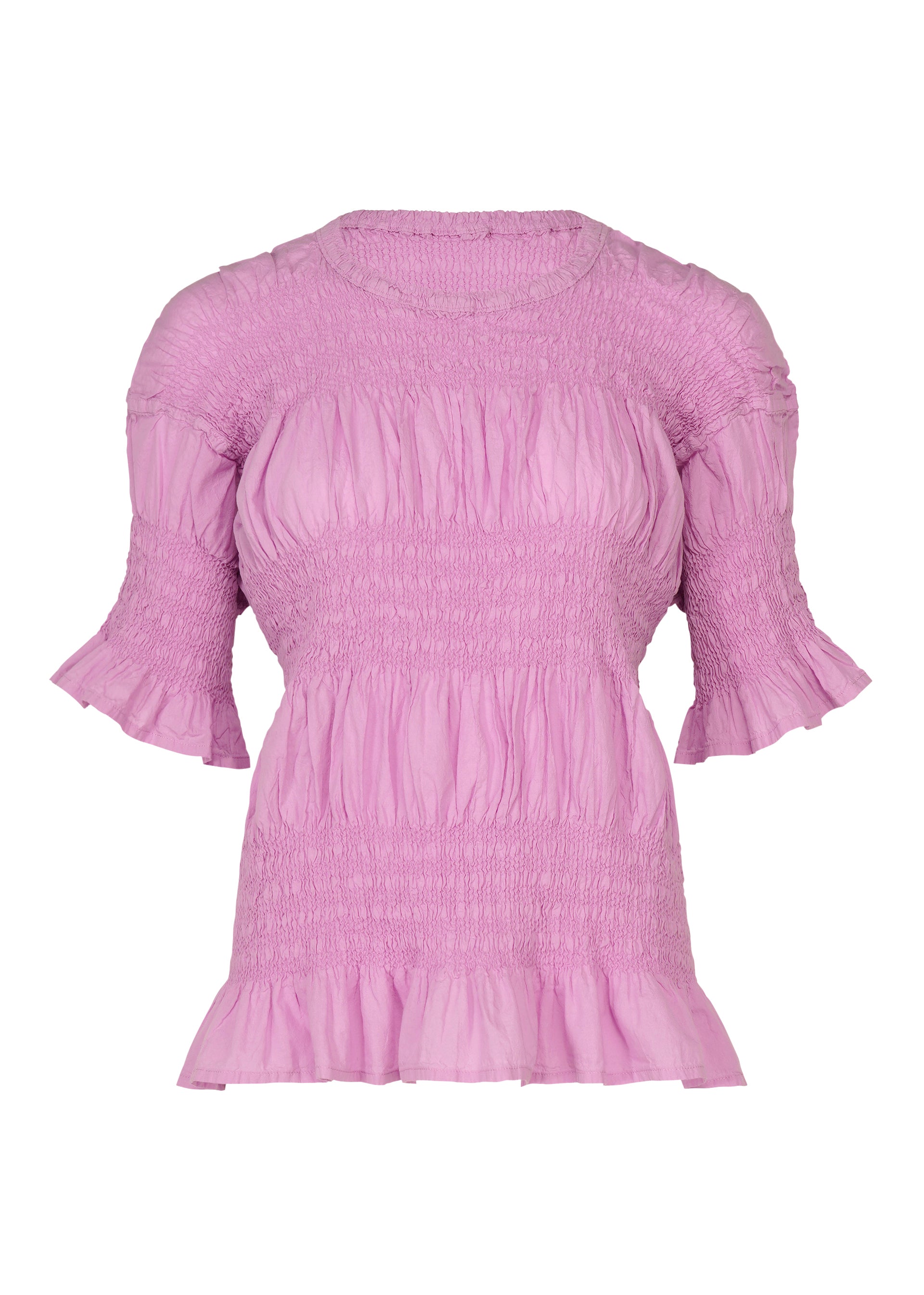 Issey Miyake Shrink Stripe top černý bavlněný