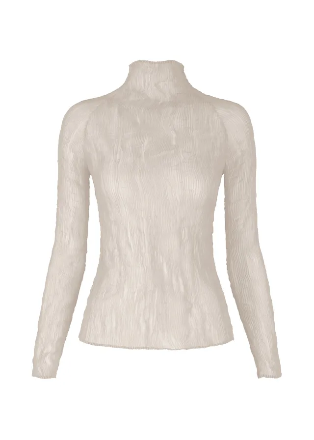 Issey Miyake Chiffon Twist 3 top světle šedá plisovaný