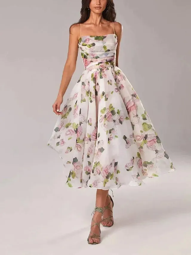 Norielle Midi Bustier Fleurie šaty midi fialová květované