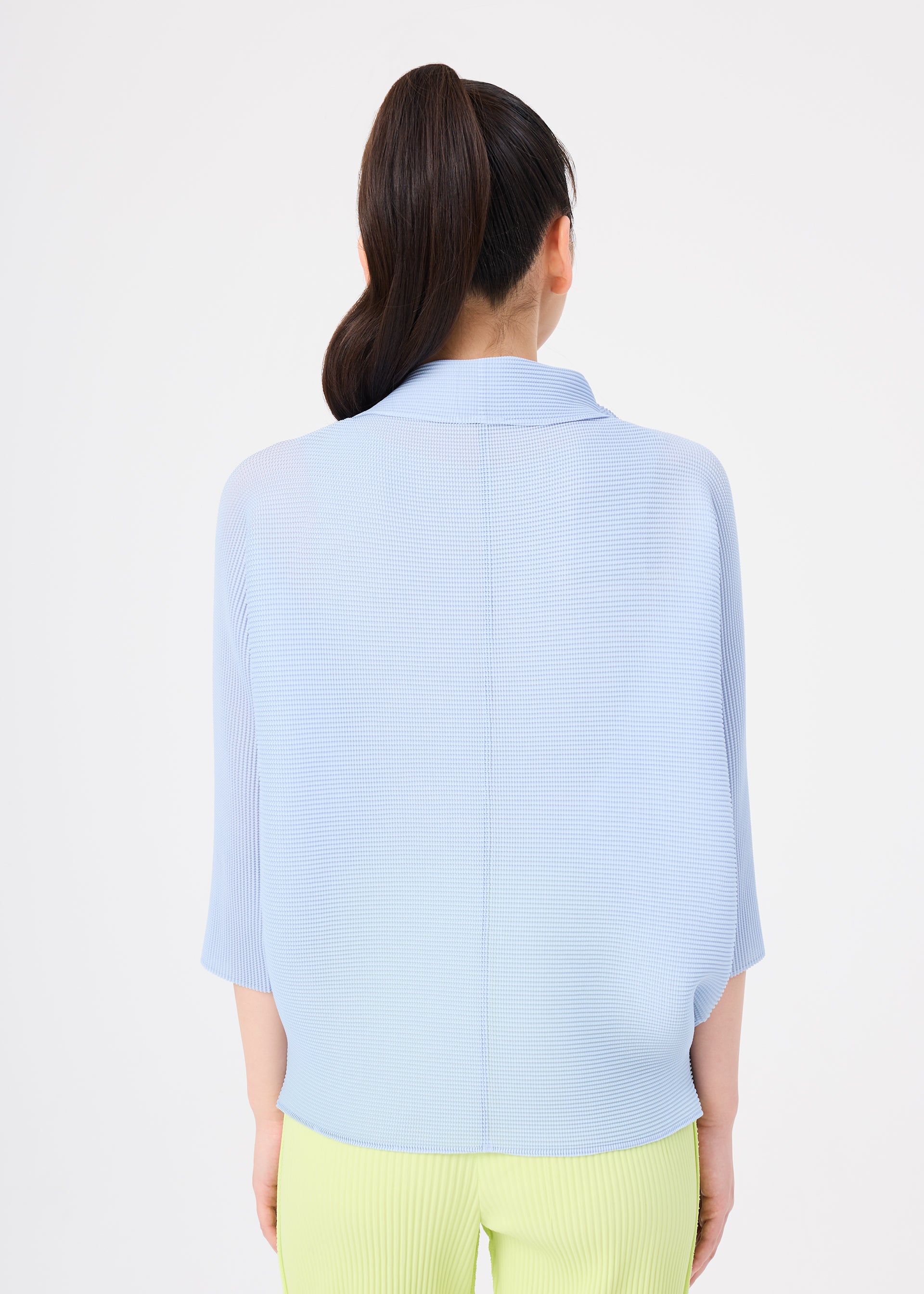 me Issey Miyake Dolman Stretch Pleats 1 top černý