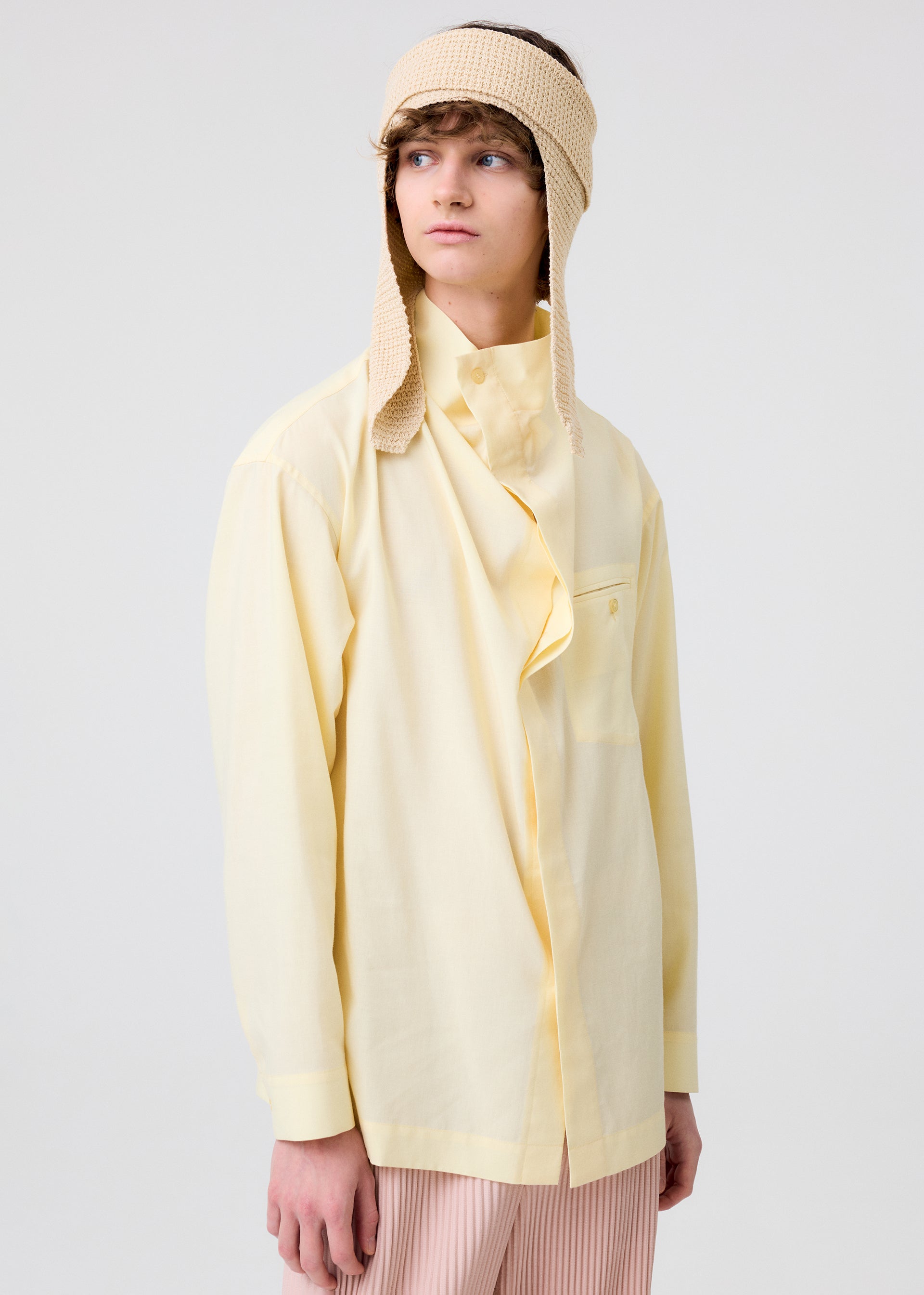 Homme Plissé Issey Miyake Crochet Hat čelenka černá