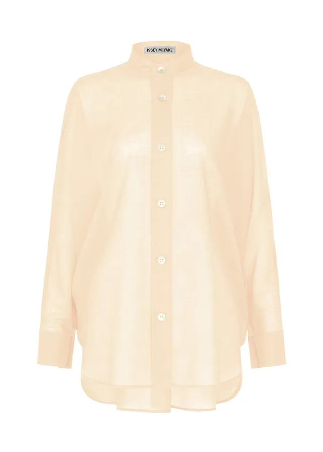 Issey Miyake Sheer Wool košile bílá průsvitná