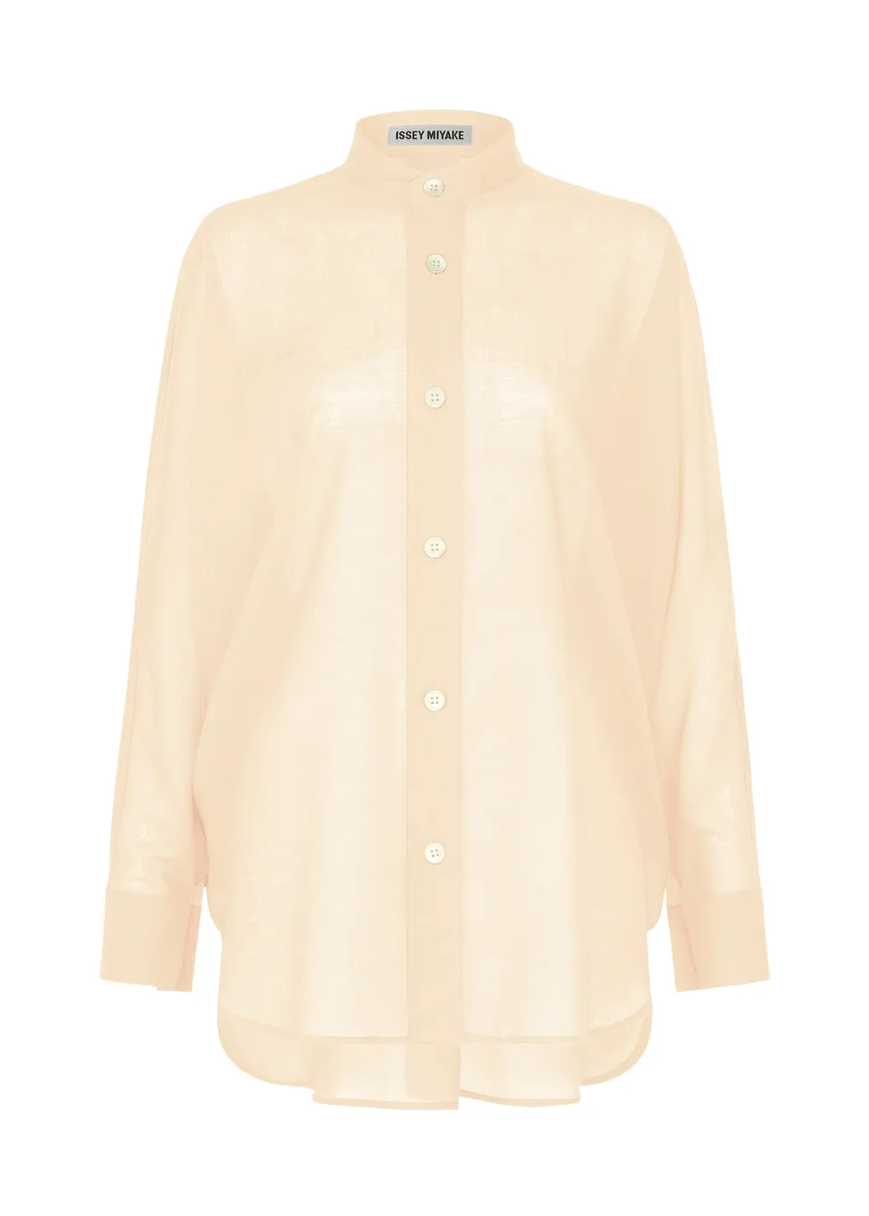 Issey Miyake Sheer Wool košile bílá průsvitná