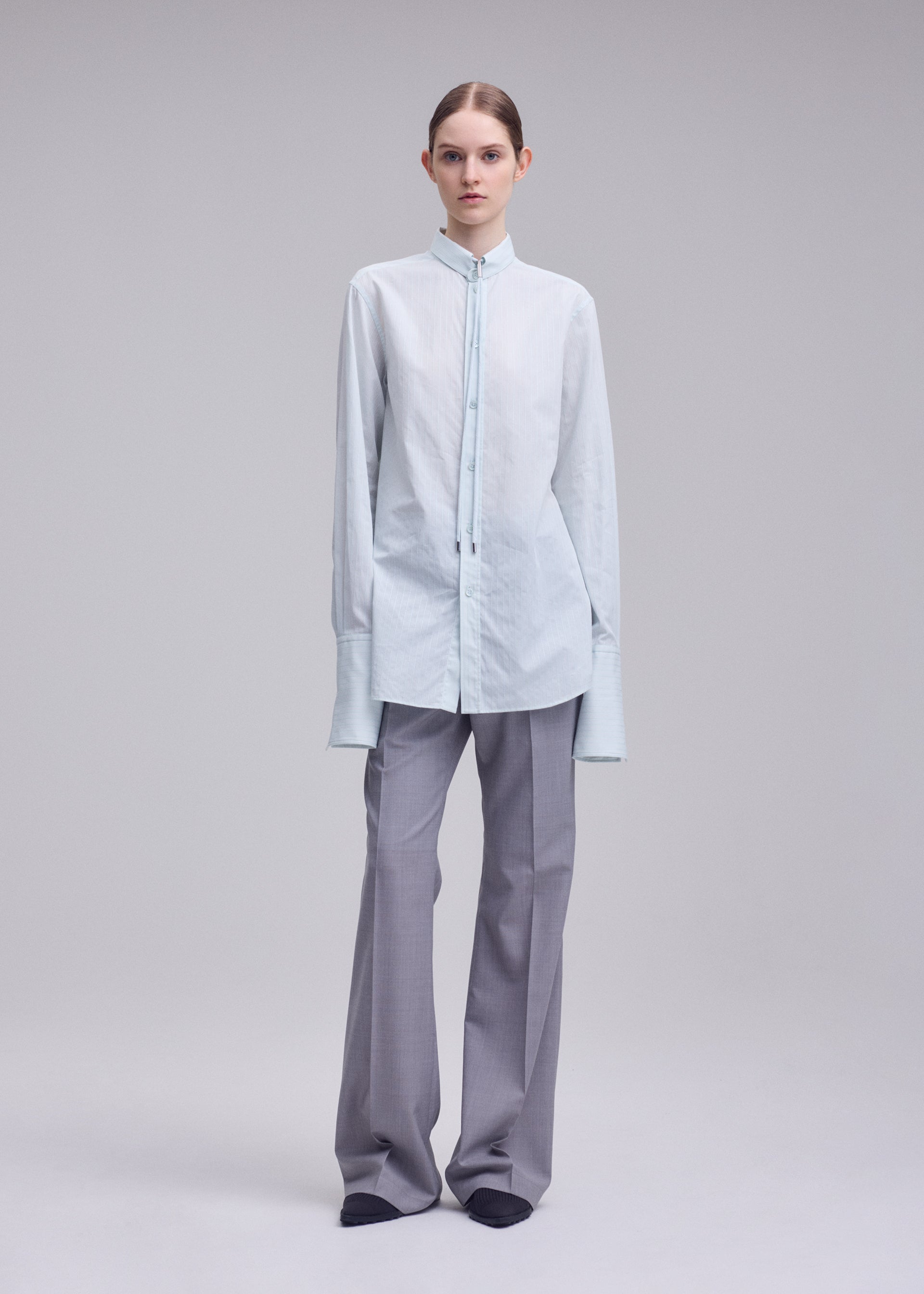 Issey Miyake Monsieur Shirt Dobby Stripe košile white-hued