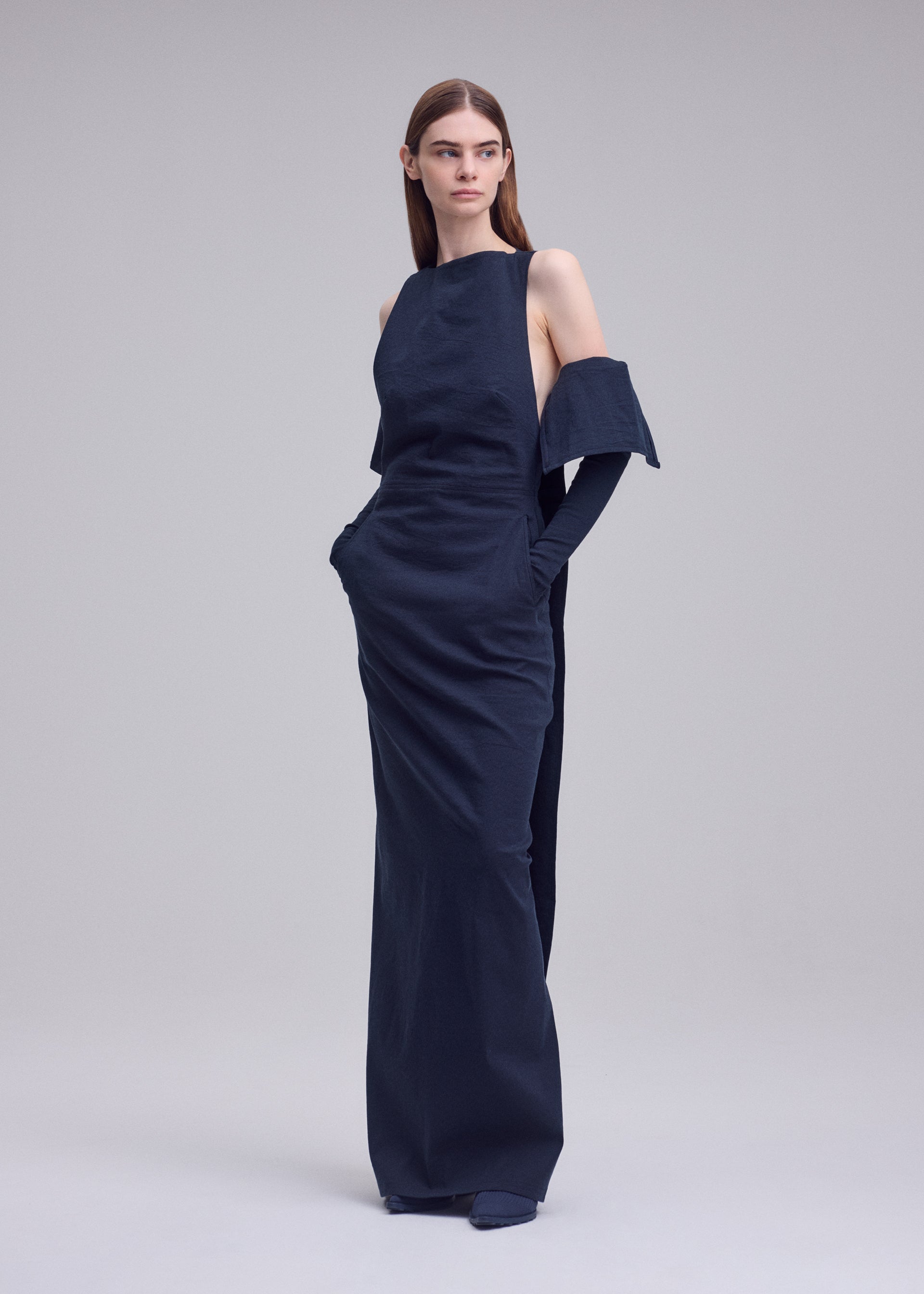 Issey Miyake Allow šaty bez rukávů off-white washi