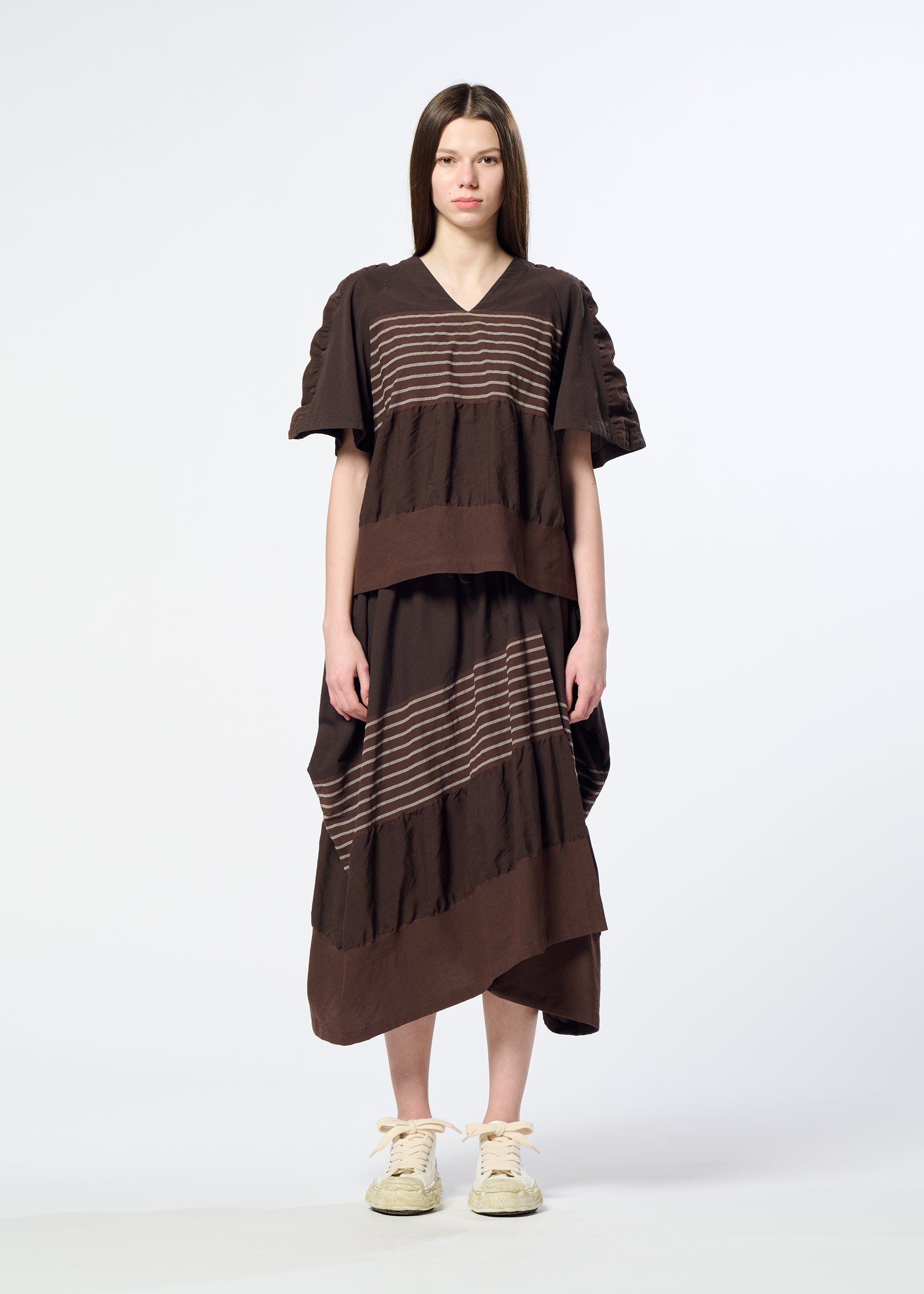 Issey Miyake Collage Stretch II top hnědý vel. 2