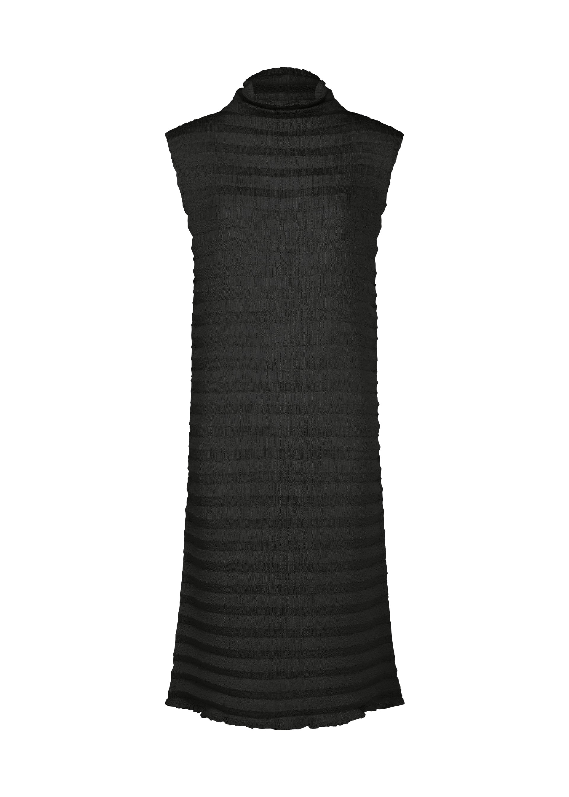 Issey Miyake Accordion See-Through Crepe šaty šedá průsvitné