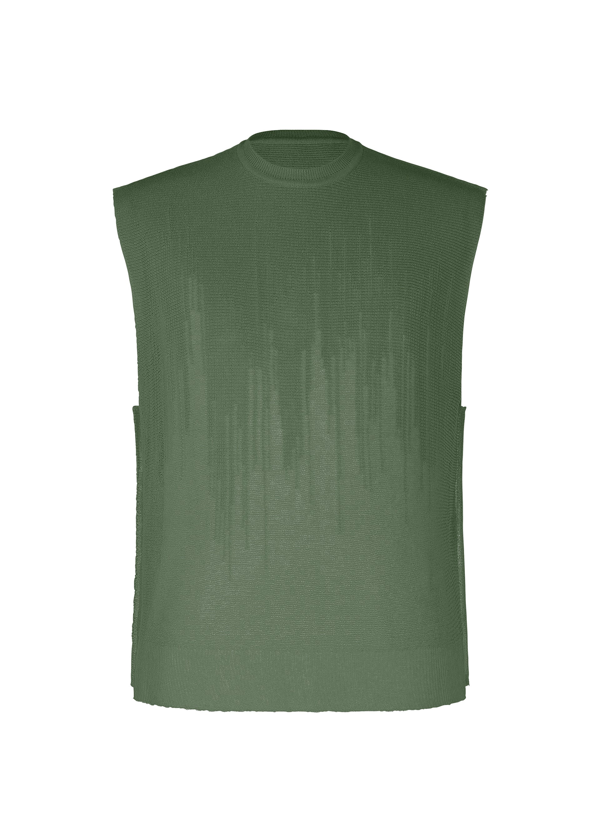 Homme Plissé Brush Knit vesta oranžová bavlna