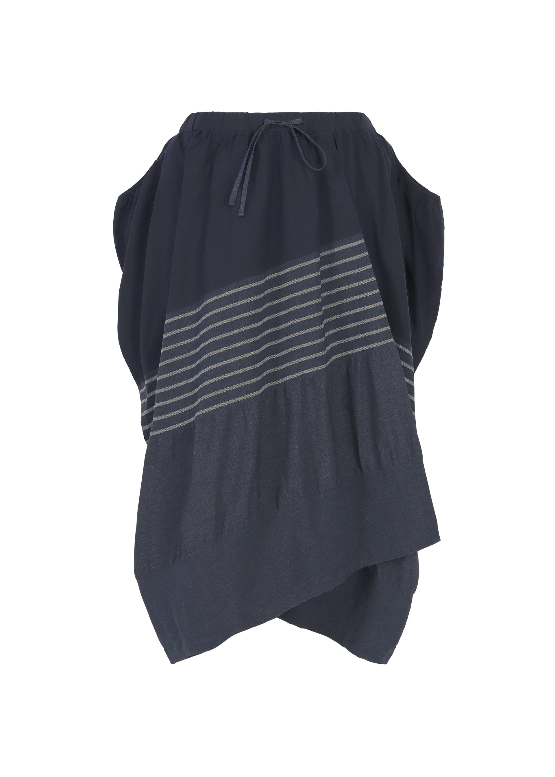 Issey Miyake Collage Stretch II sukně hnědá pruhovaná
