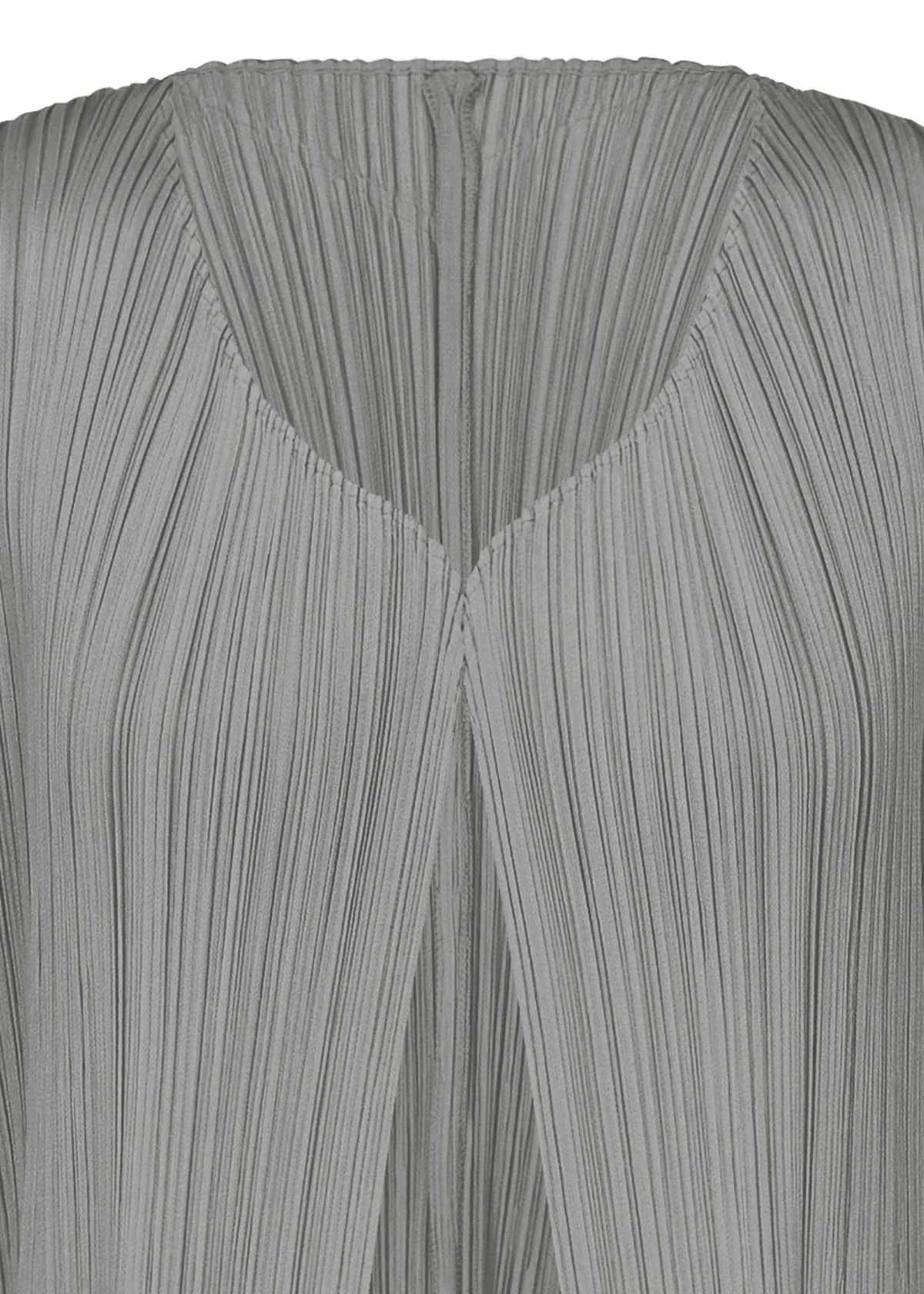Issey Miyake Basics kardigan světle šedý plisovaný