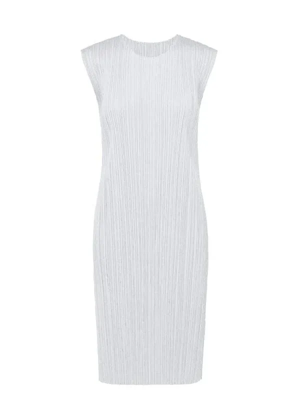 Issey Miyake Basics šaty světle šedé s rukávem