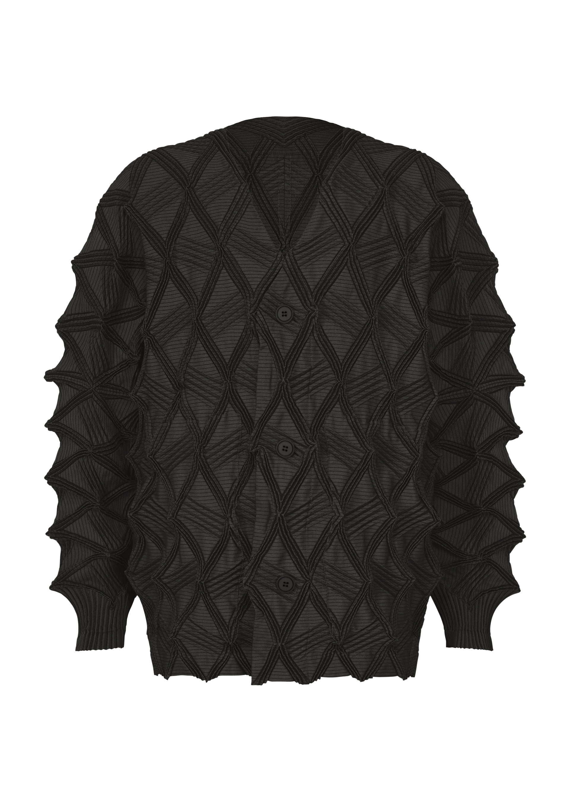 Issey Miyake Type-O 023 kardigan Black strečový