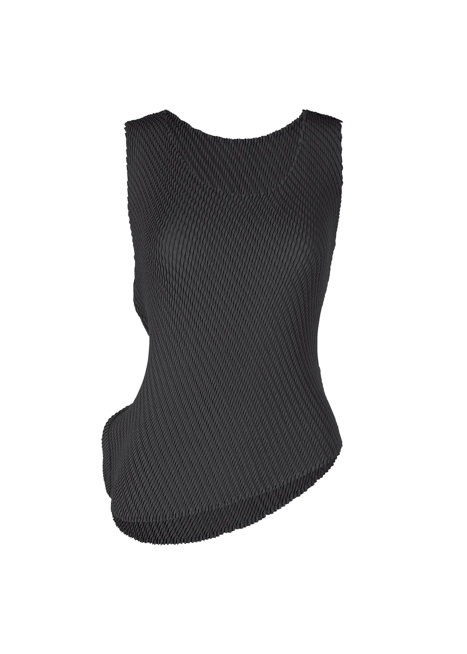 Issey Miyake Misty Pleats plisovaný top bez rukávů černý