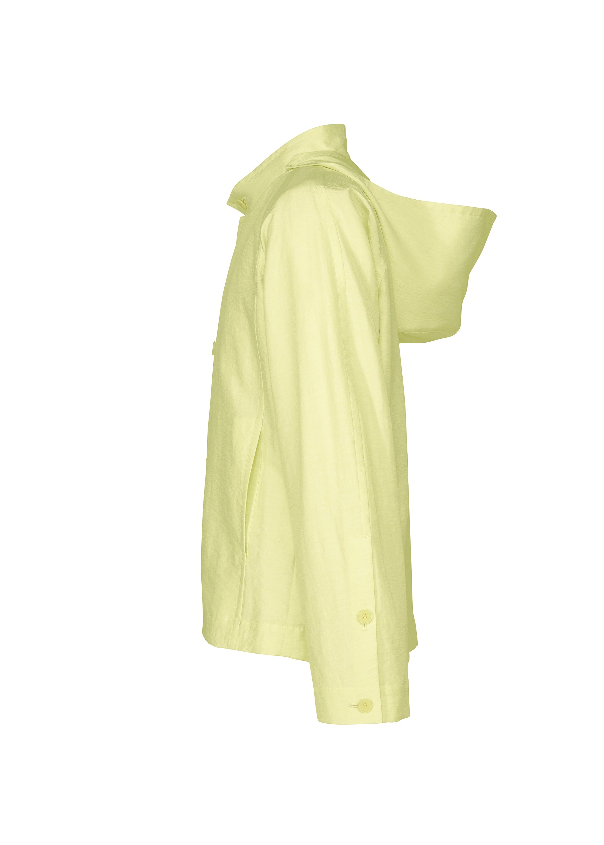 Issey Miyake Opacity bunda s kapucí černá průsvitná