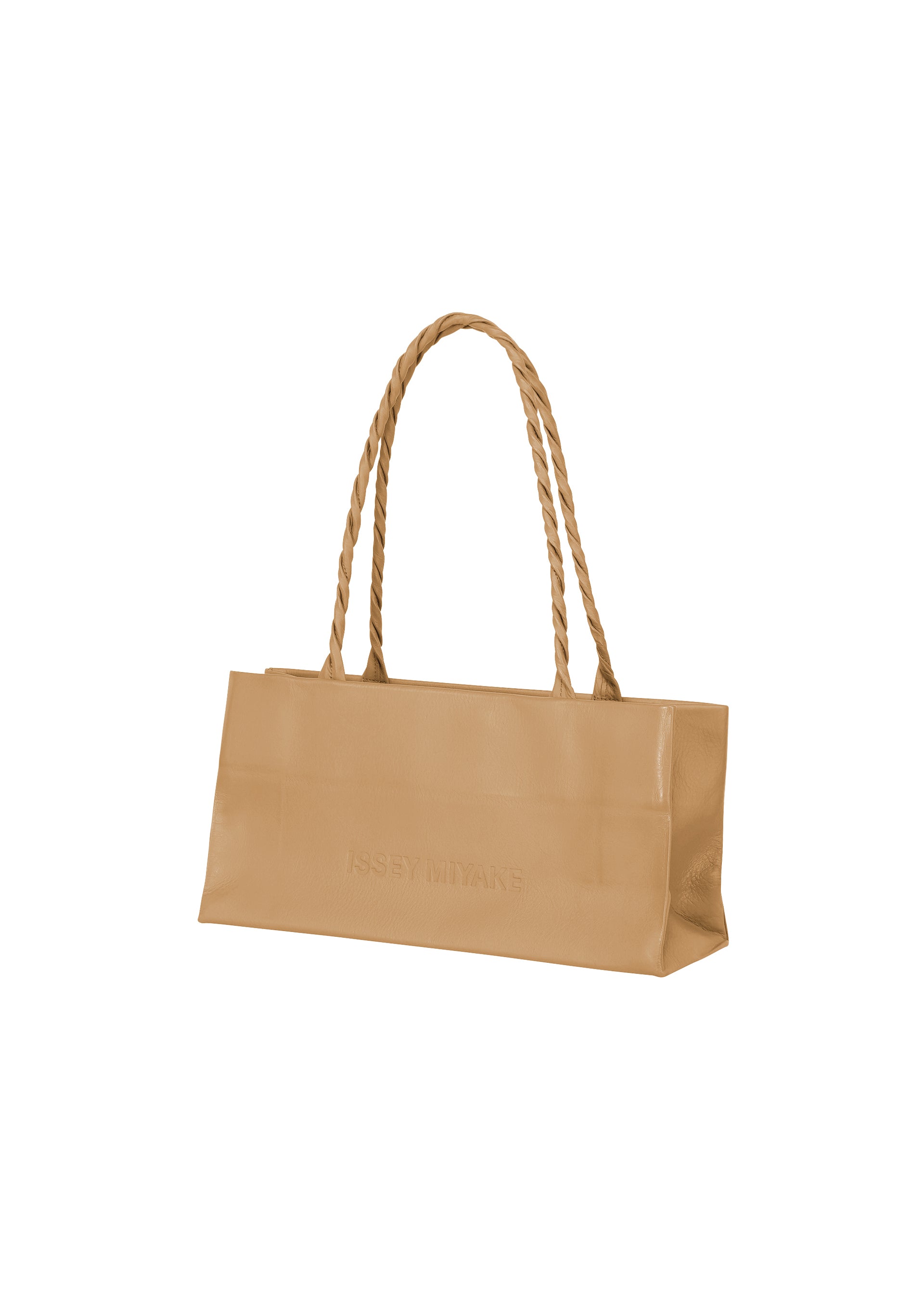 Issey Miyake Paper Bag kožená kabelka černá