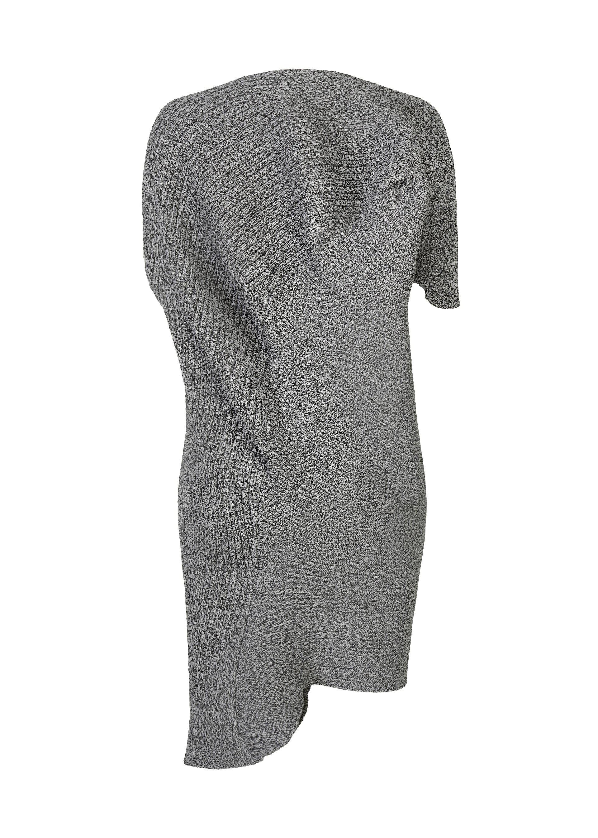 Issey Miyake Found Stone mini šaty off-white úpletové