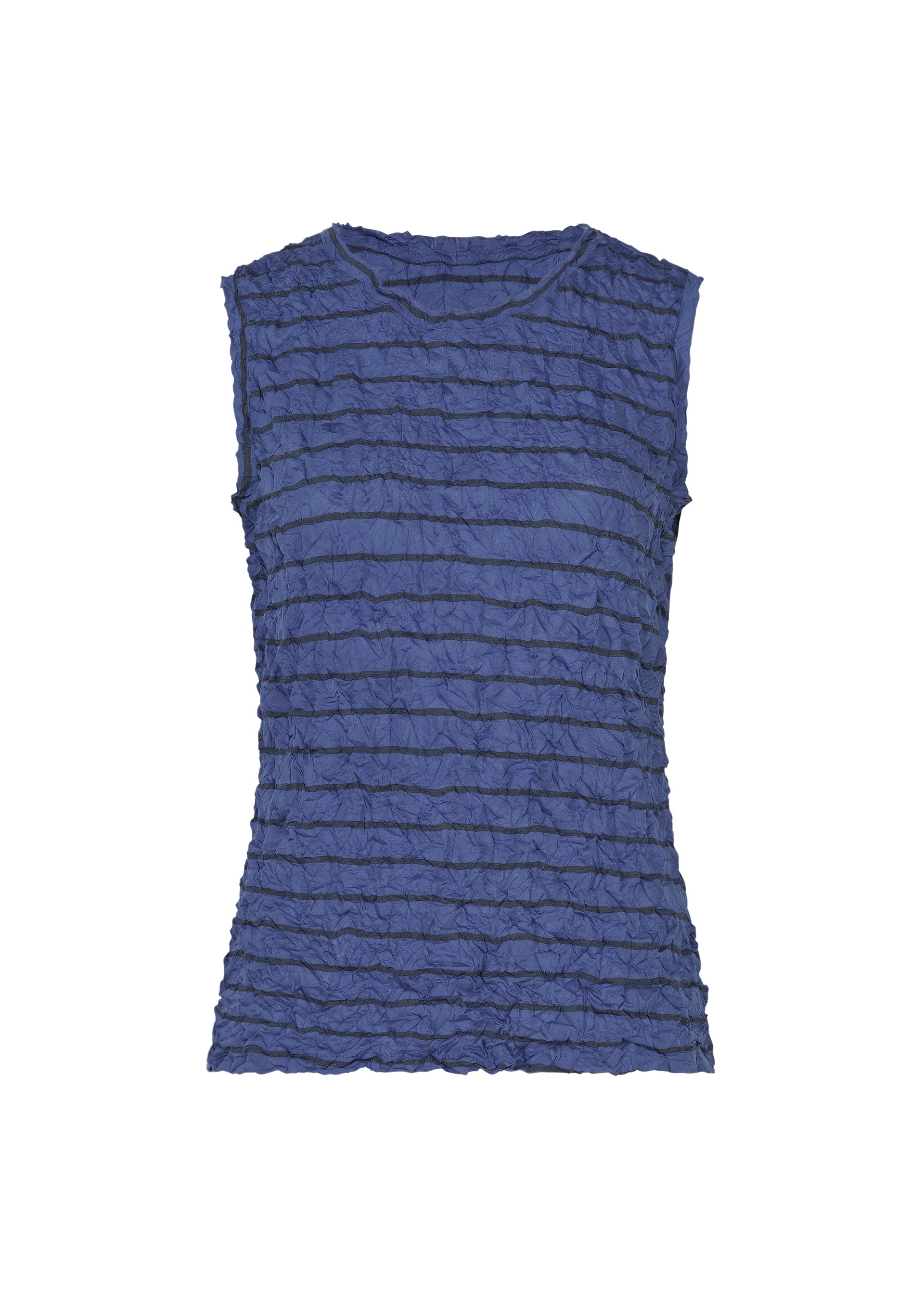 me ISSEY MIYAKE Stripe Meringue pruhovaný top šedý