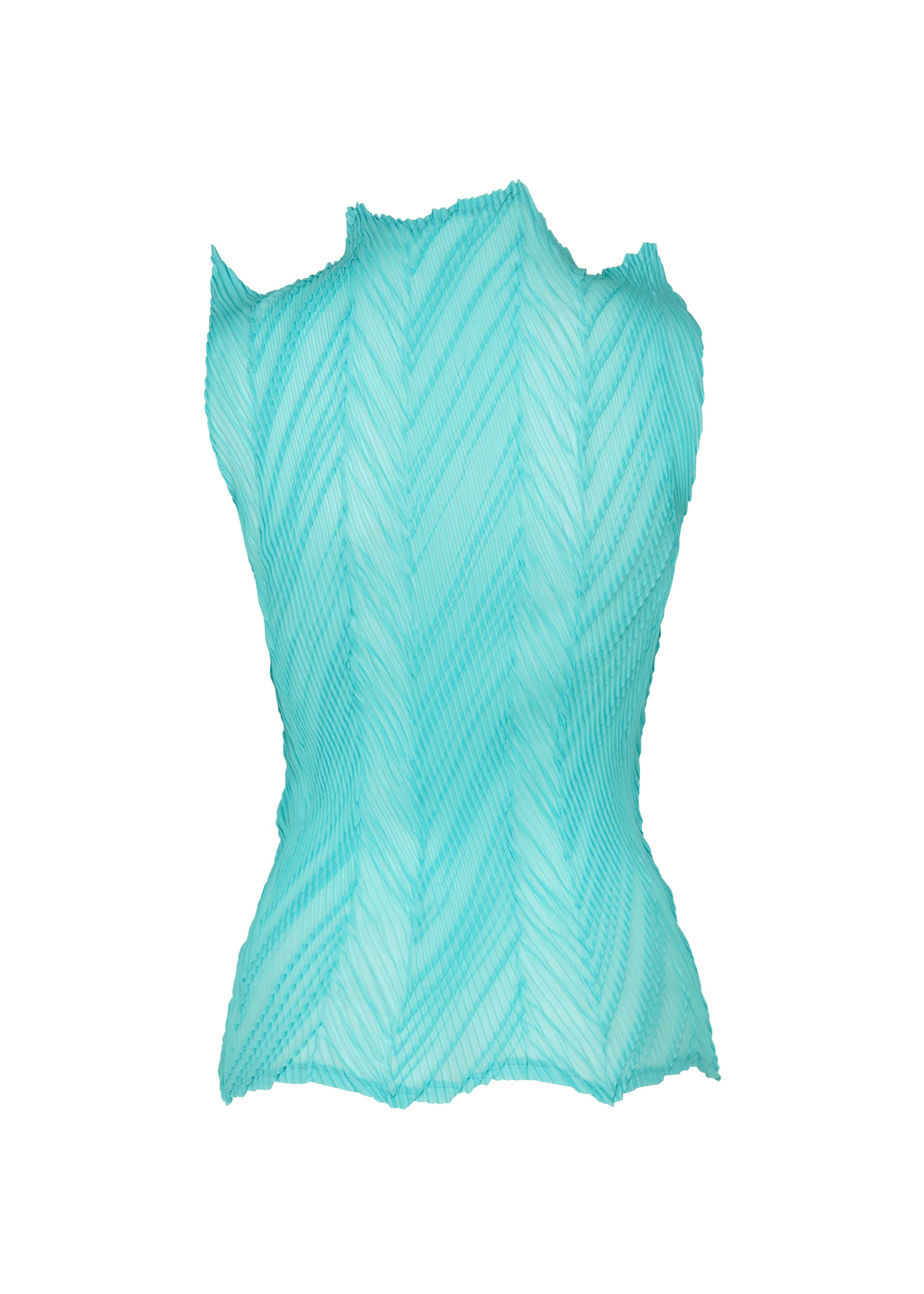 Issey Miyake Zigzag Pleats top bez rukávů černý vel. 2