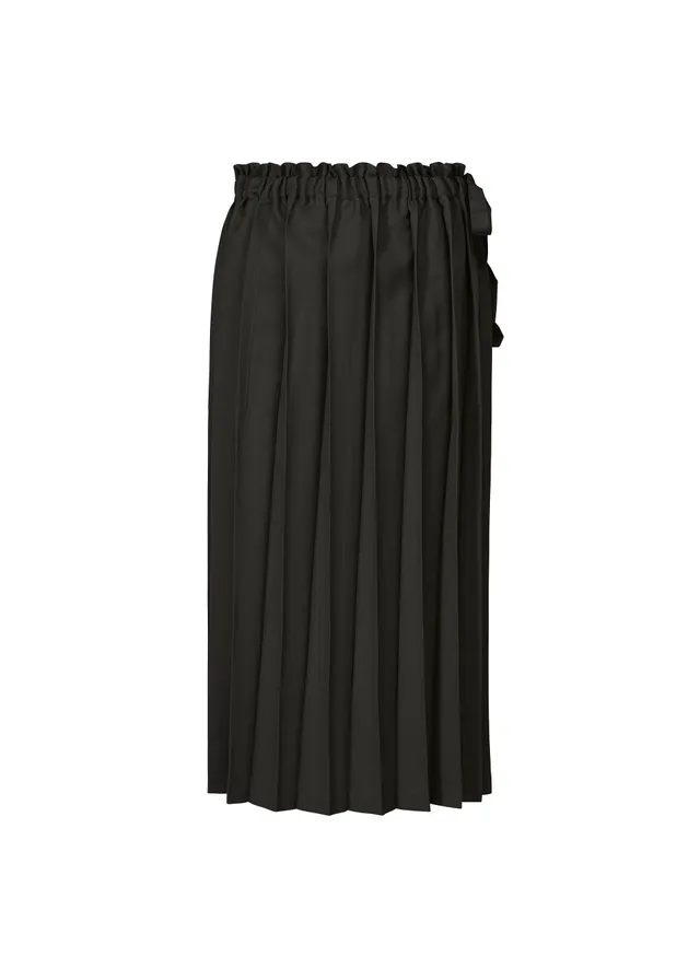 Issey Miyake Cross Pleats sukně černá plisovaná kapsy