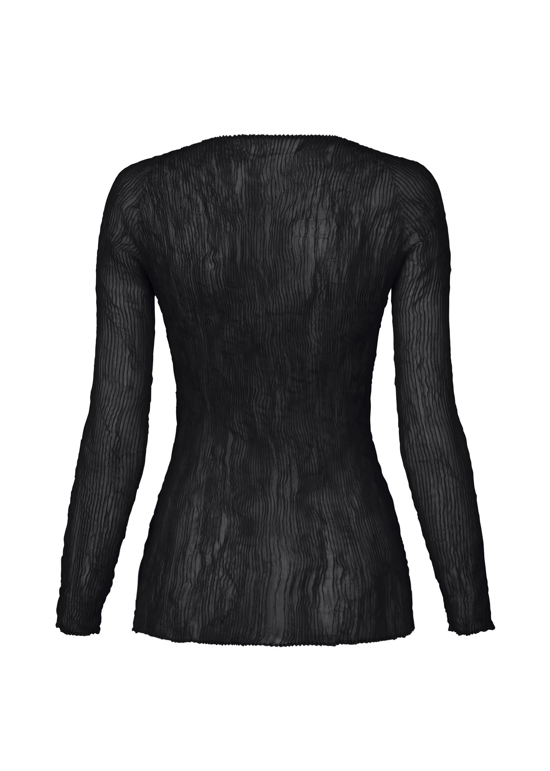 Issey Miyake Chiffon Twist BK/WT-68 top white průsvitný