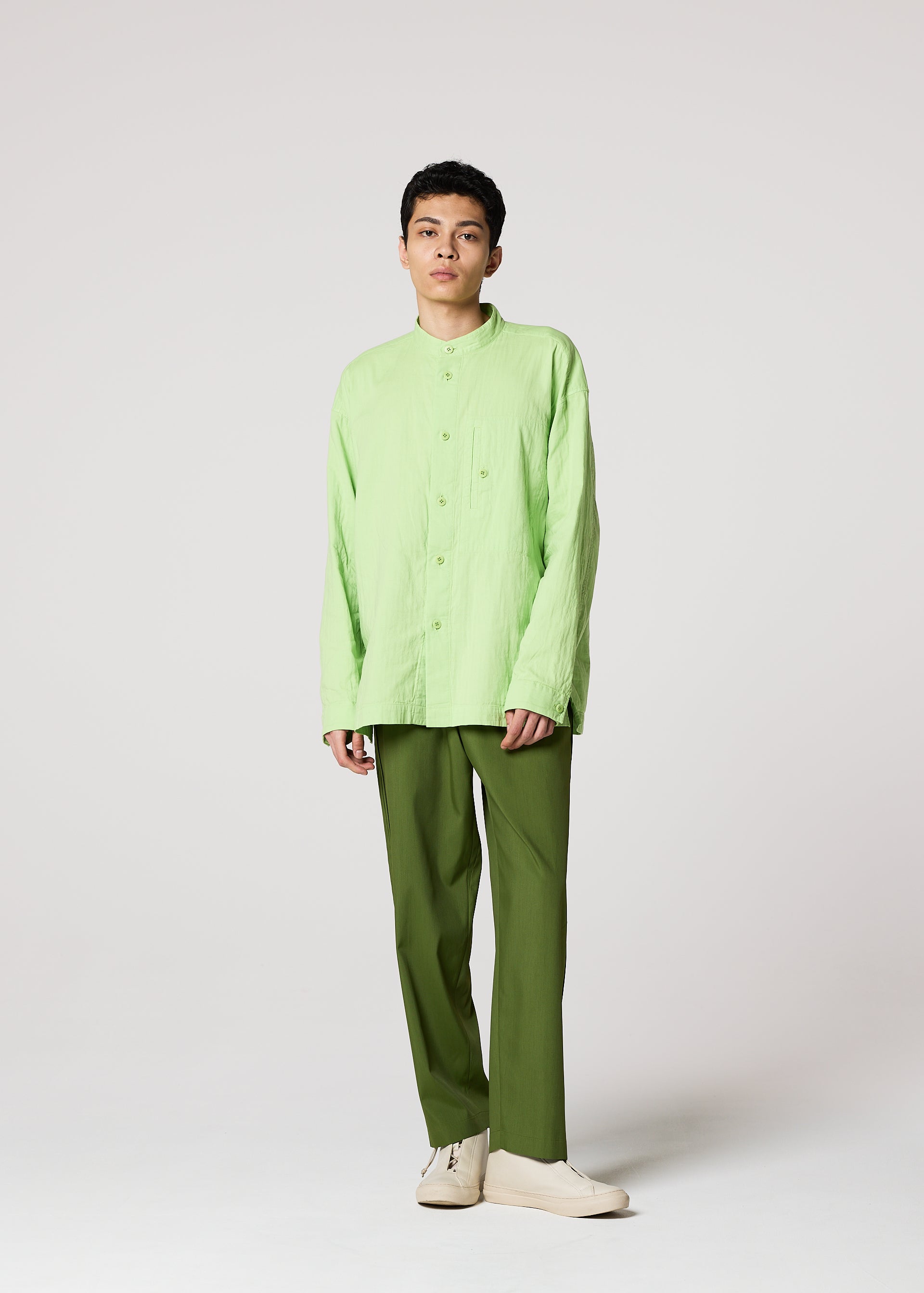 Issey Miyake IM Men Double Face Cotton košile černá
