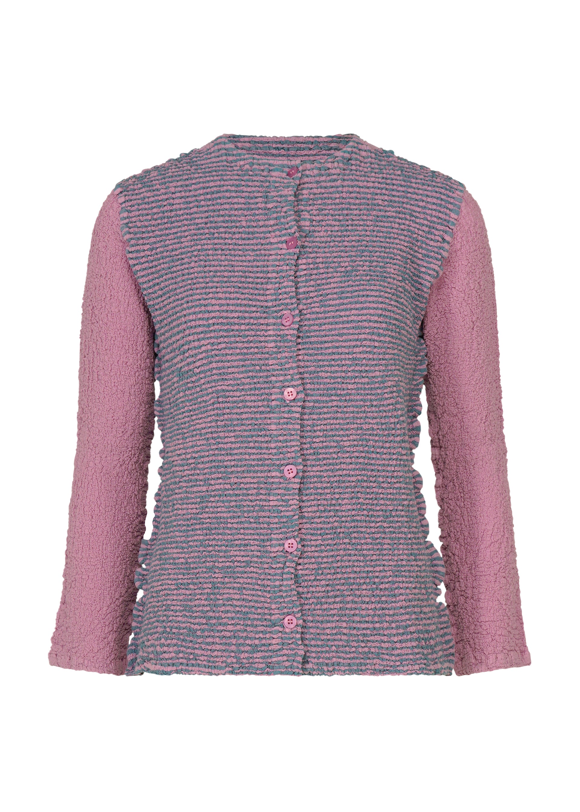 Issey Miyake Stripe Cauliflower cardigan černý proužky