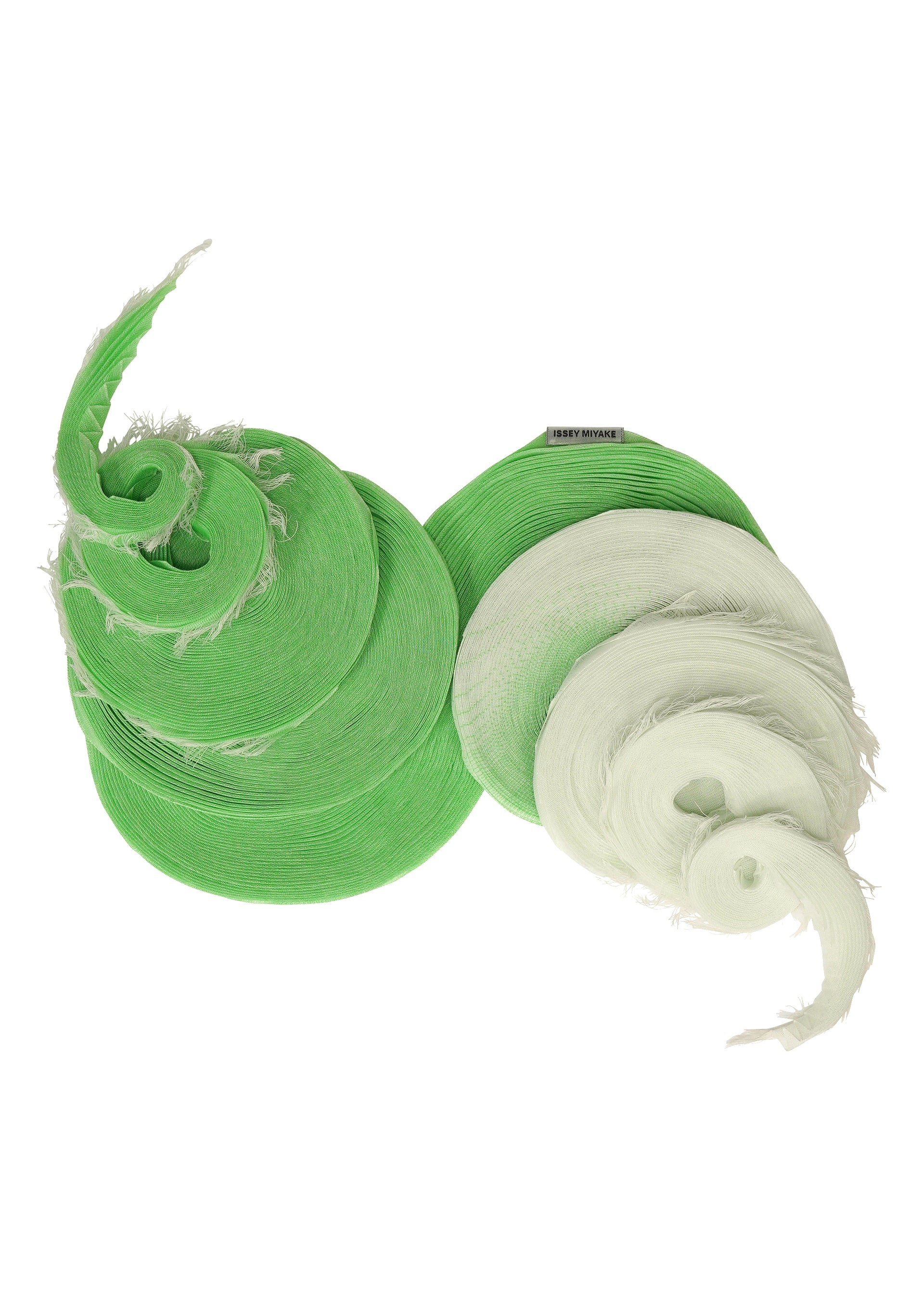 Issey Miyake Gradation Ramie Pleats štola bílá plisovaná