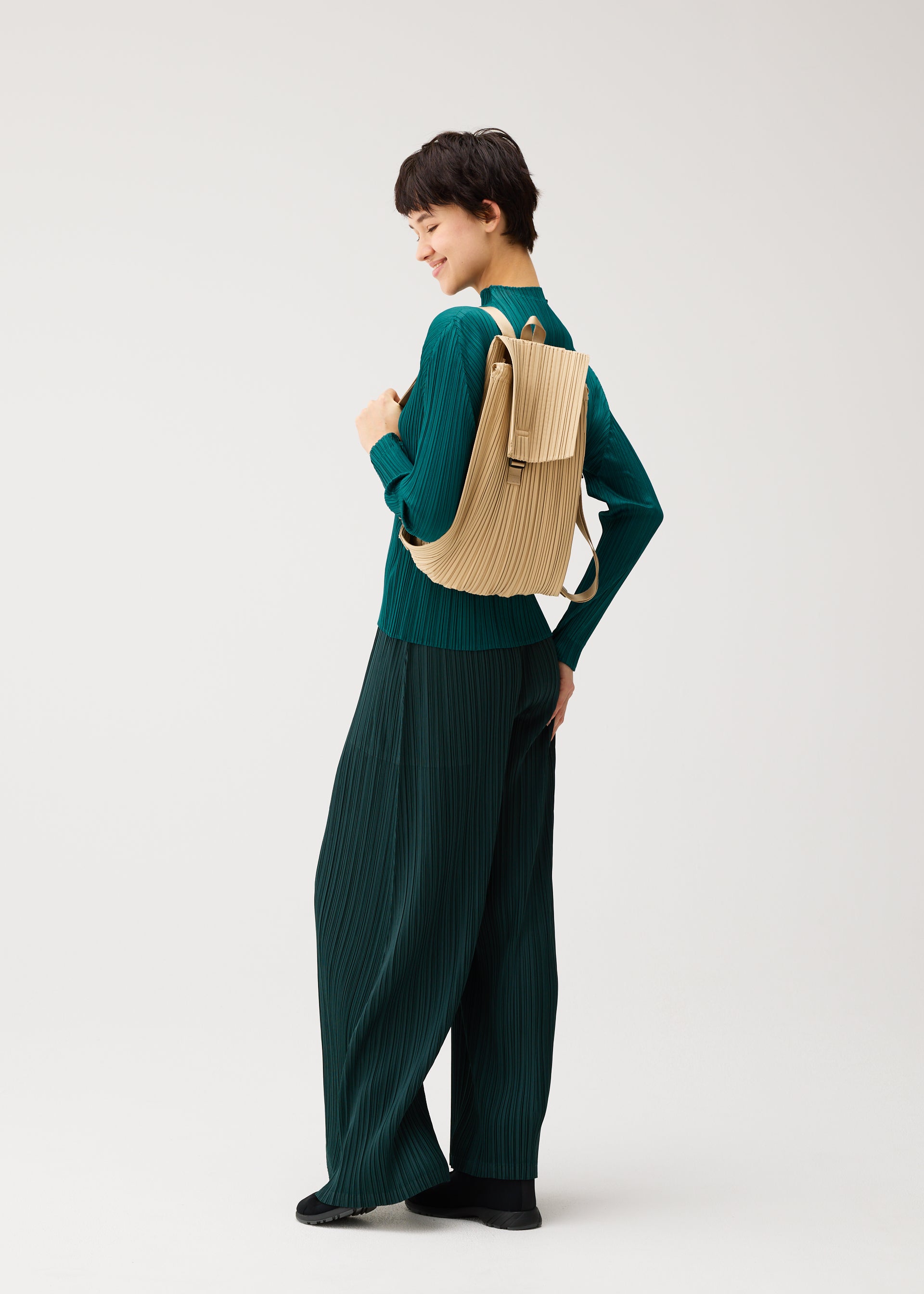 Pleats Please Issey Miyake Knapsack batoh černá skládací