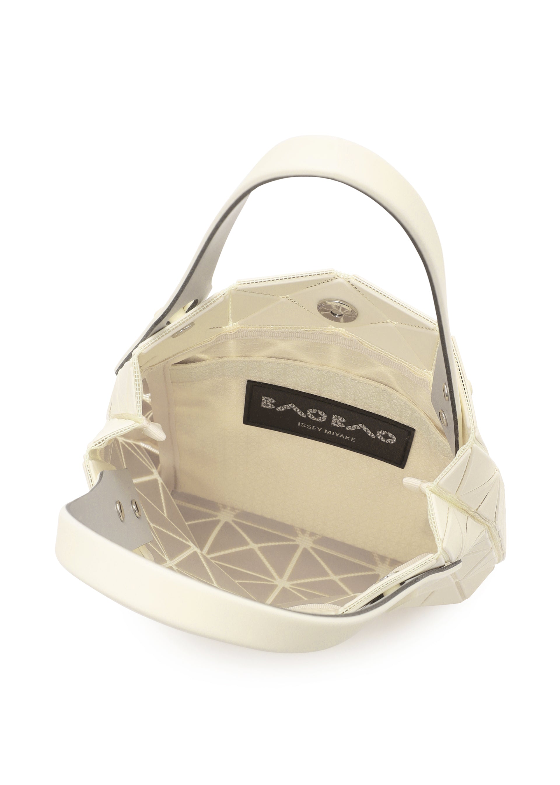 Issey Miyake Prism Plus mini tote slonovinová skládací