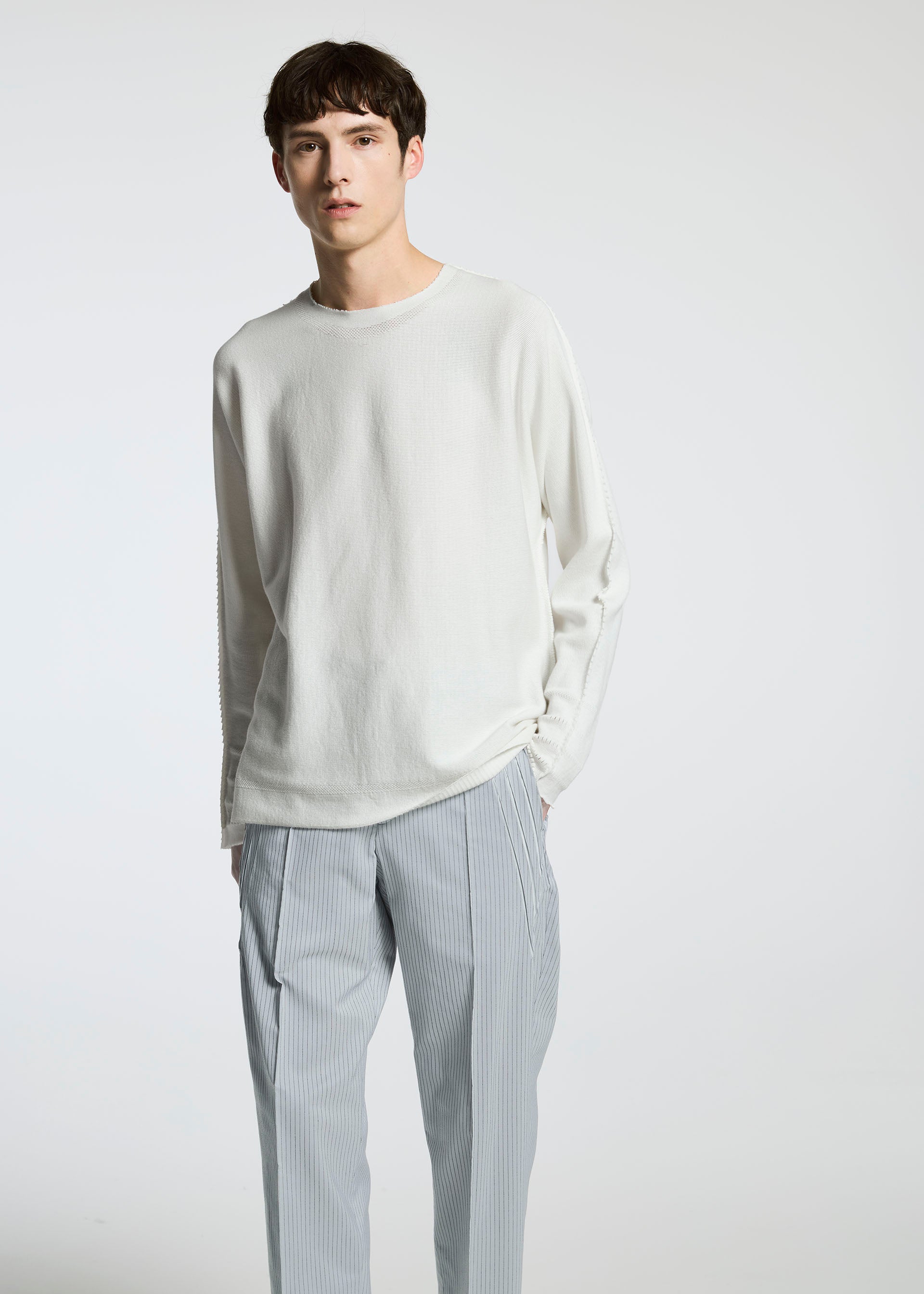 Issey Miyake Type-S 001-3 kalhoty šedé strečové