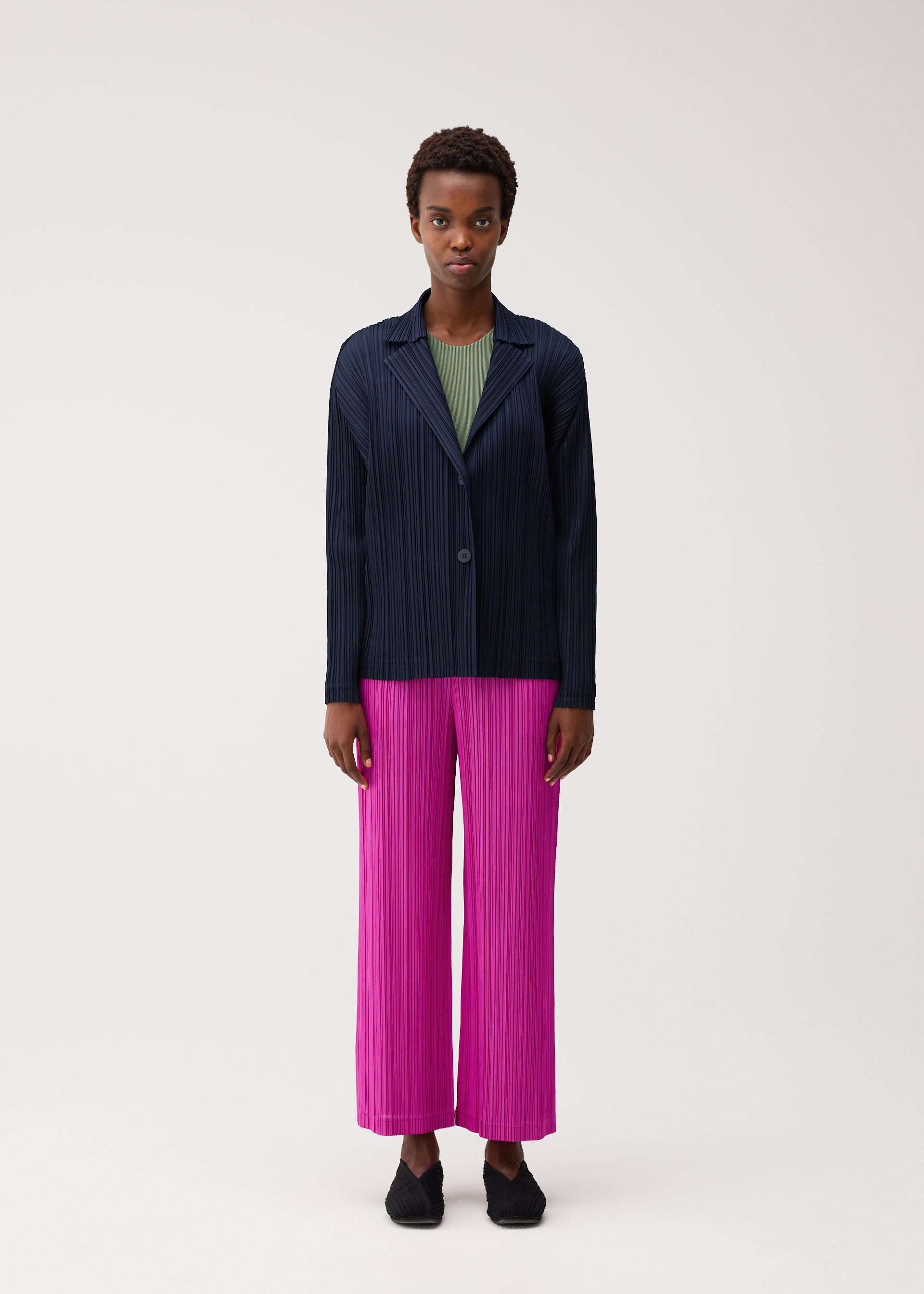 Issey Miyake Pleats Please Pleats Jacket bunda charcoal