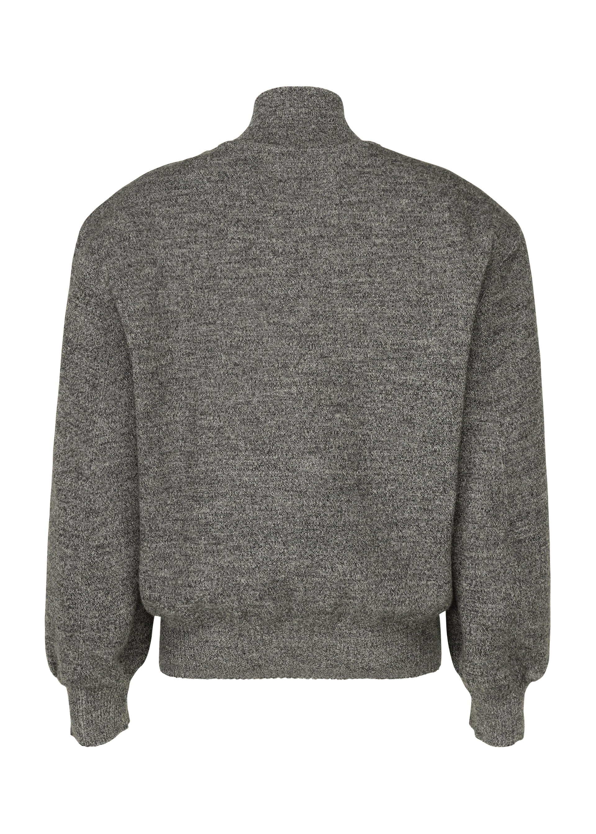 Issey Miyake Handsome Knit svetr černý půlzip vlna