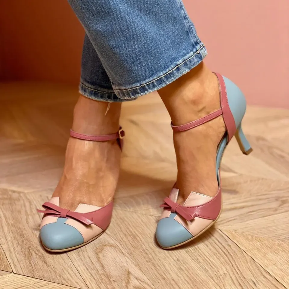 Norielle Slingback lodičky světle modré se špičkou