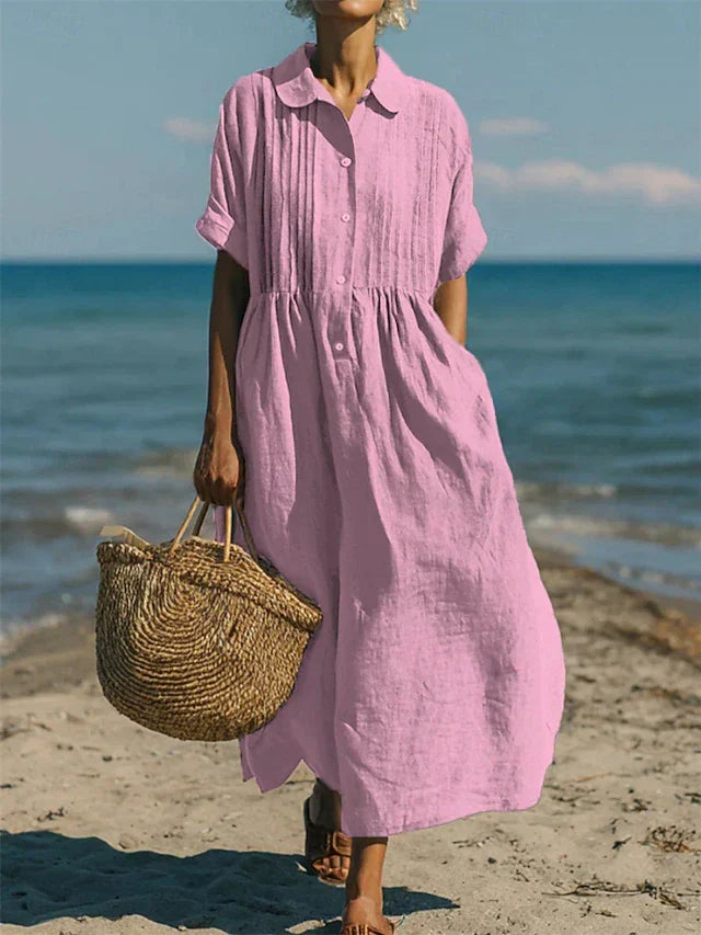 Norielle Chemise košilové midi šaty modré