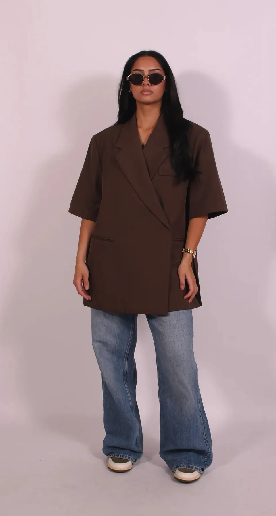 Norielle Oversize volné tričko hnědé