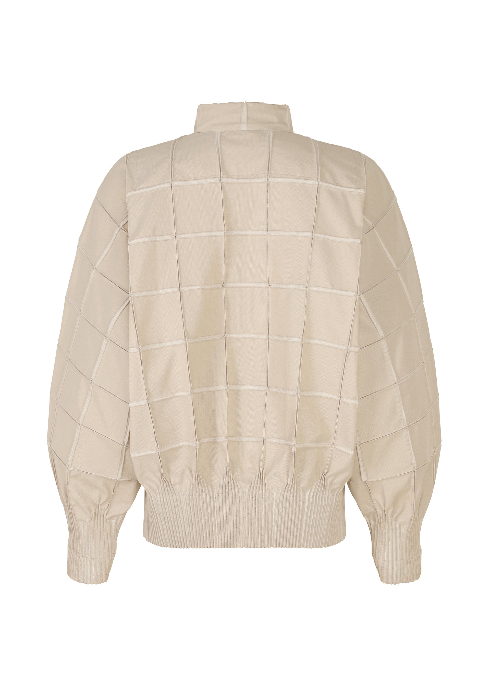 Issey Miyake TYPE-O 002 bunda černá strečová mřížka