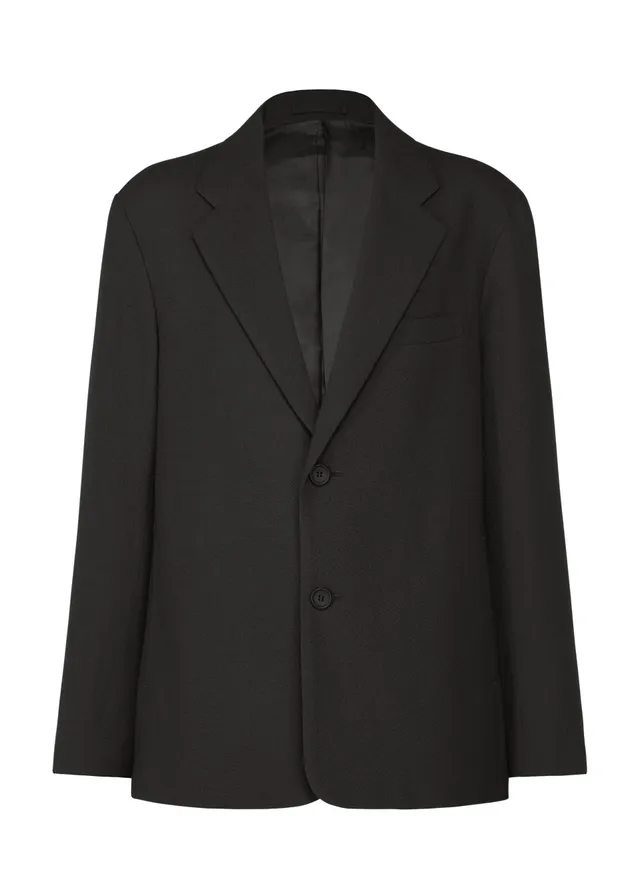 Issey Miyake Shrink Wool bunda černá 2 vlna