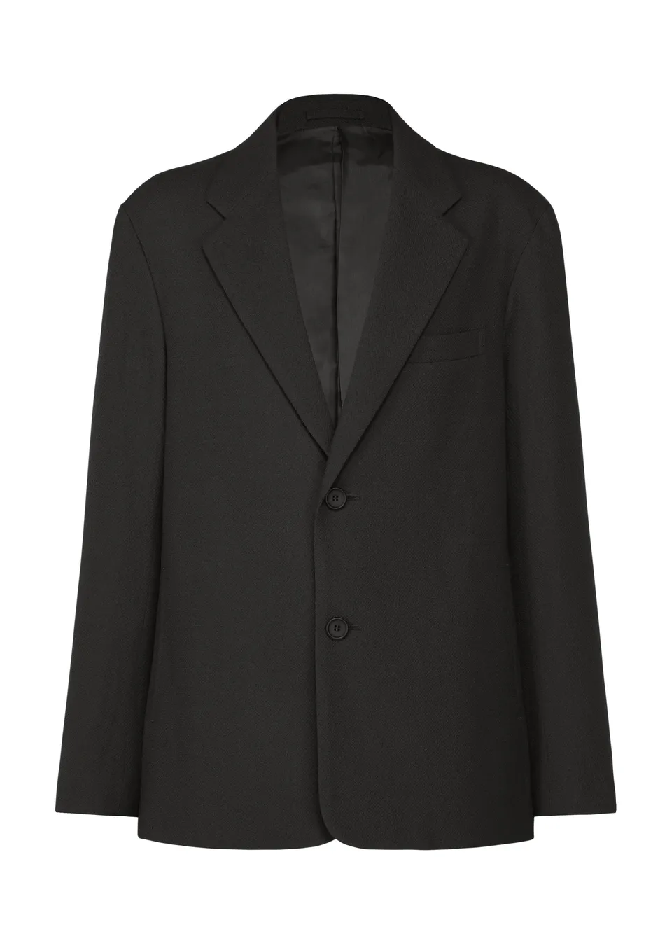 Issey Miyake Shrink Wool bunda černá 2 vlna