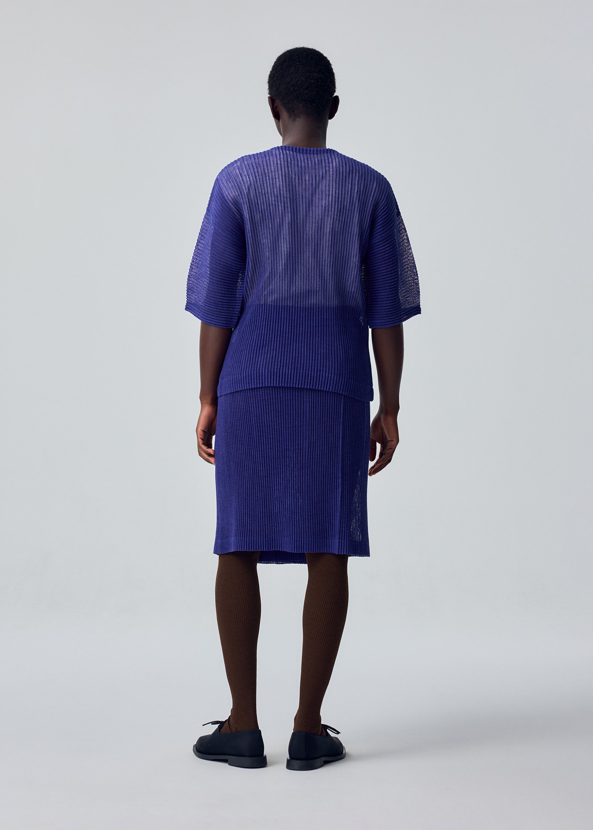 Issey Miyake Rustic Mesh tričko černé síťované