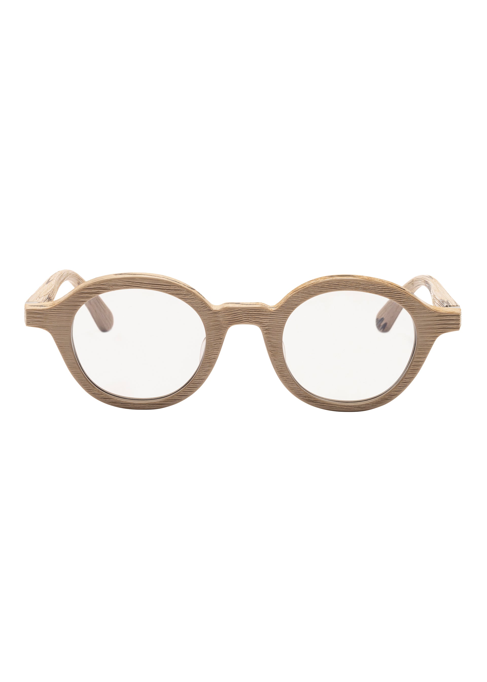 Issey Miyake Eyes Wood-Round sluneční brýle béžová
