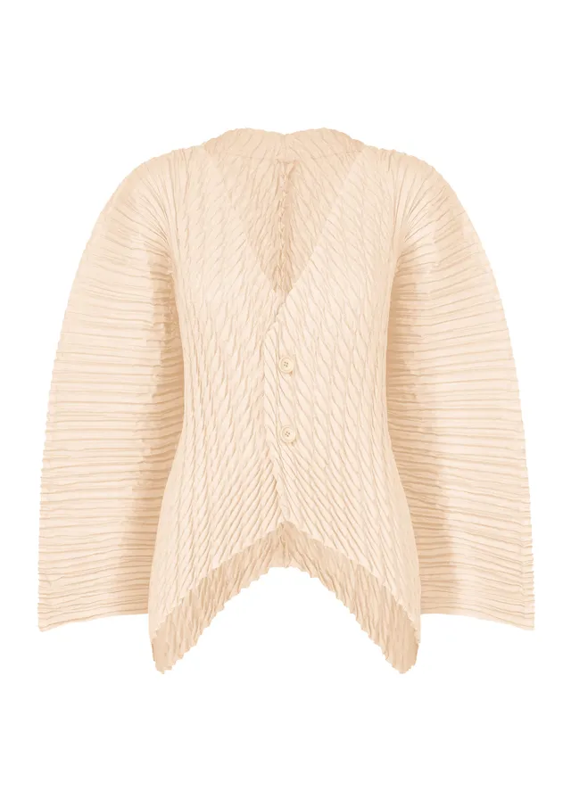 Issey Miyake UNFURLING PLEATS kardigan zelený