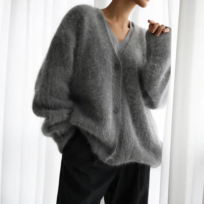 Norielle oversize svetr s výstřihem do V hebký