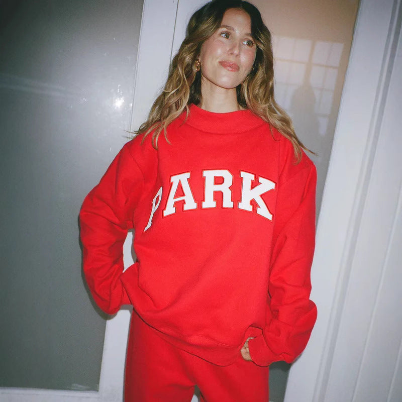 Norielle Varsity oversize mikina námořní S s potiskem