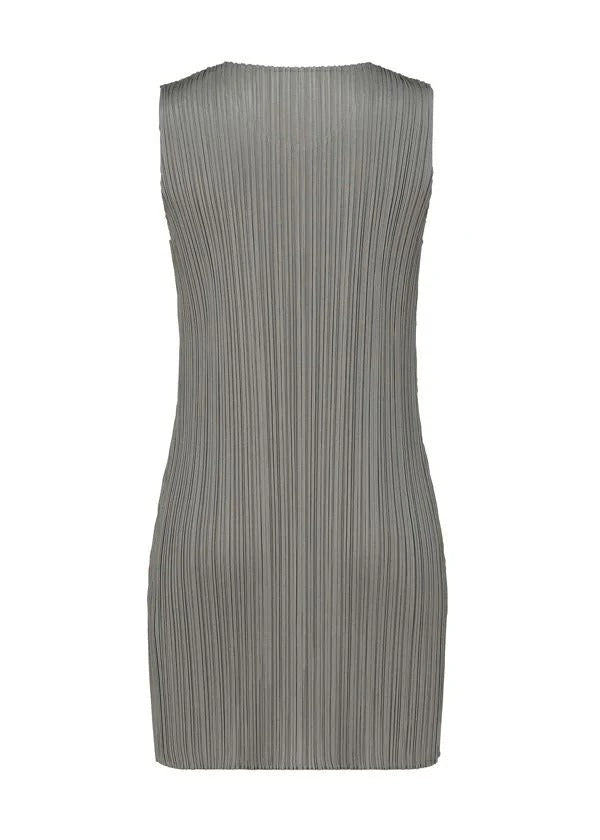 Issey Miyake Basics tunika světle šedá plisé