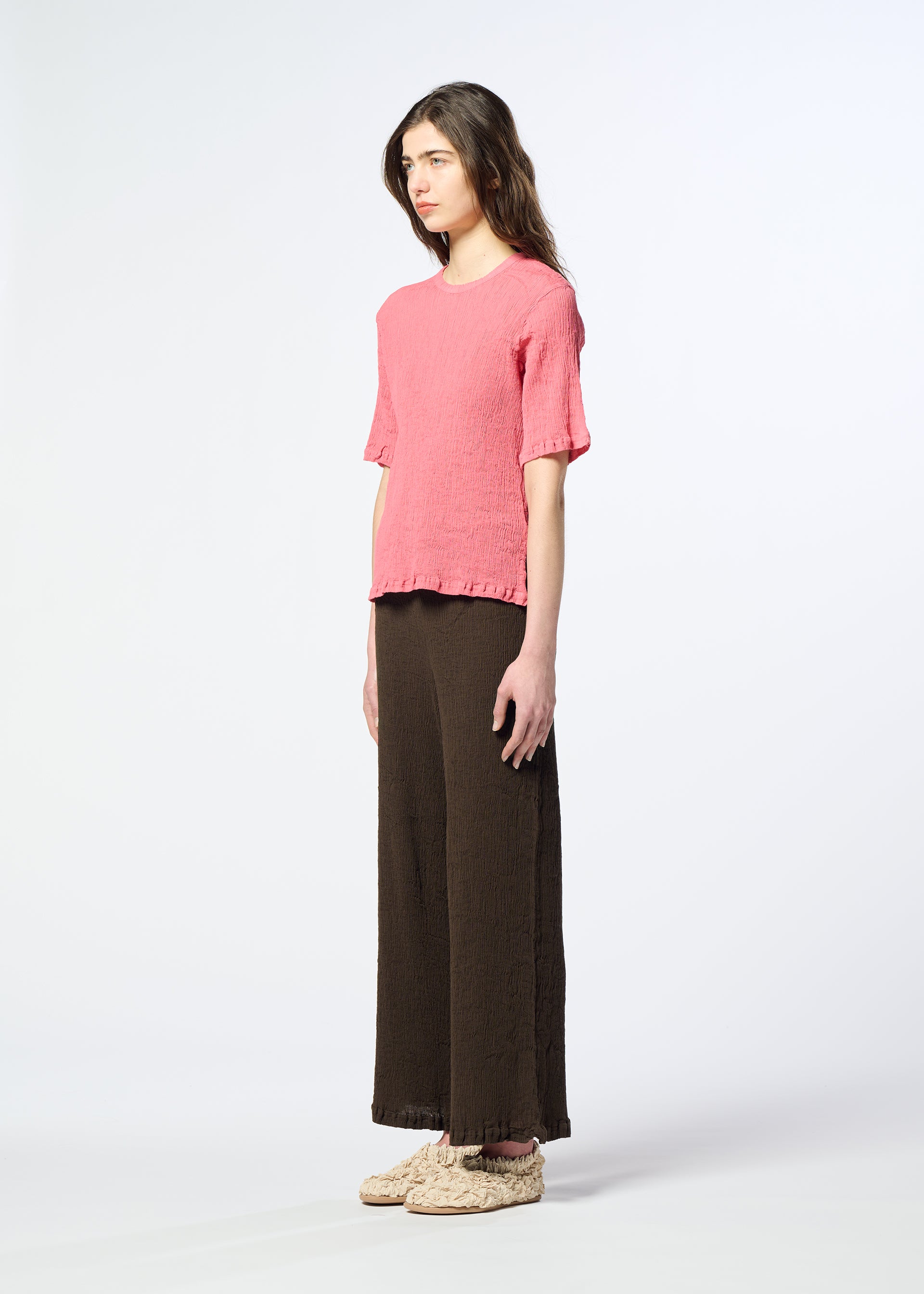 Issey Miyake Kyo Chijimi August top dámský Coral vel. 2 bavlna