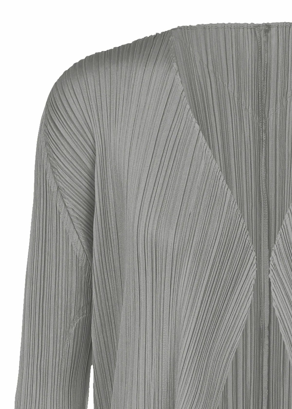 Issey Miyake Basics kabát šedý plisovaný dámský