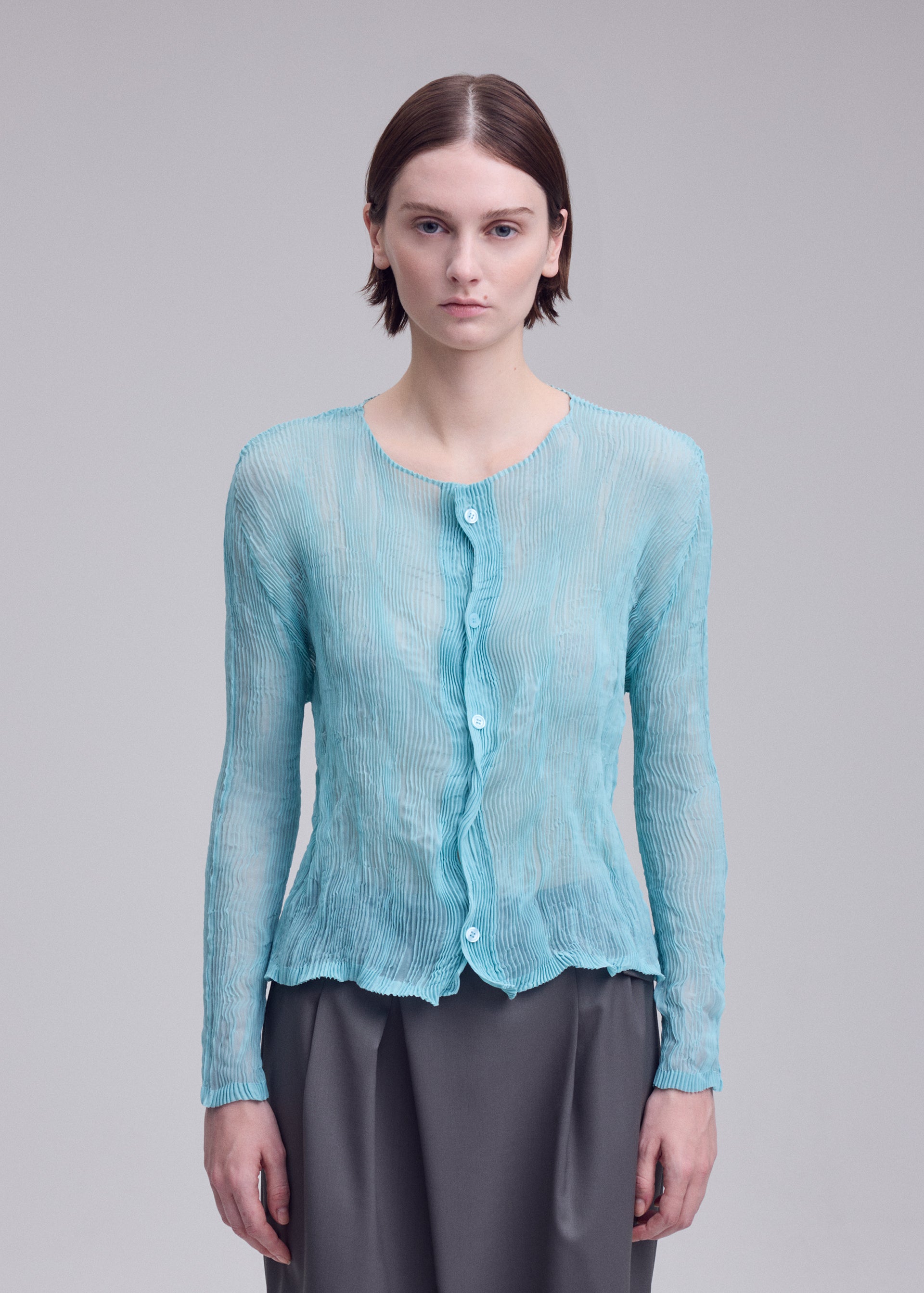 Issey Miyake Chiffon Twist 2 kardigan Gray