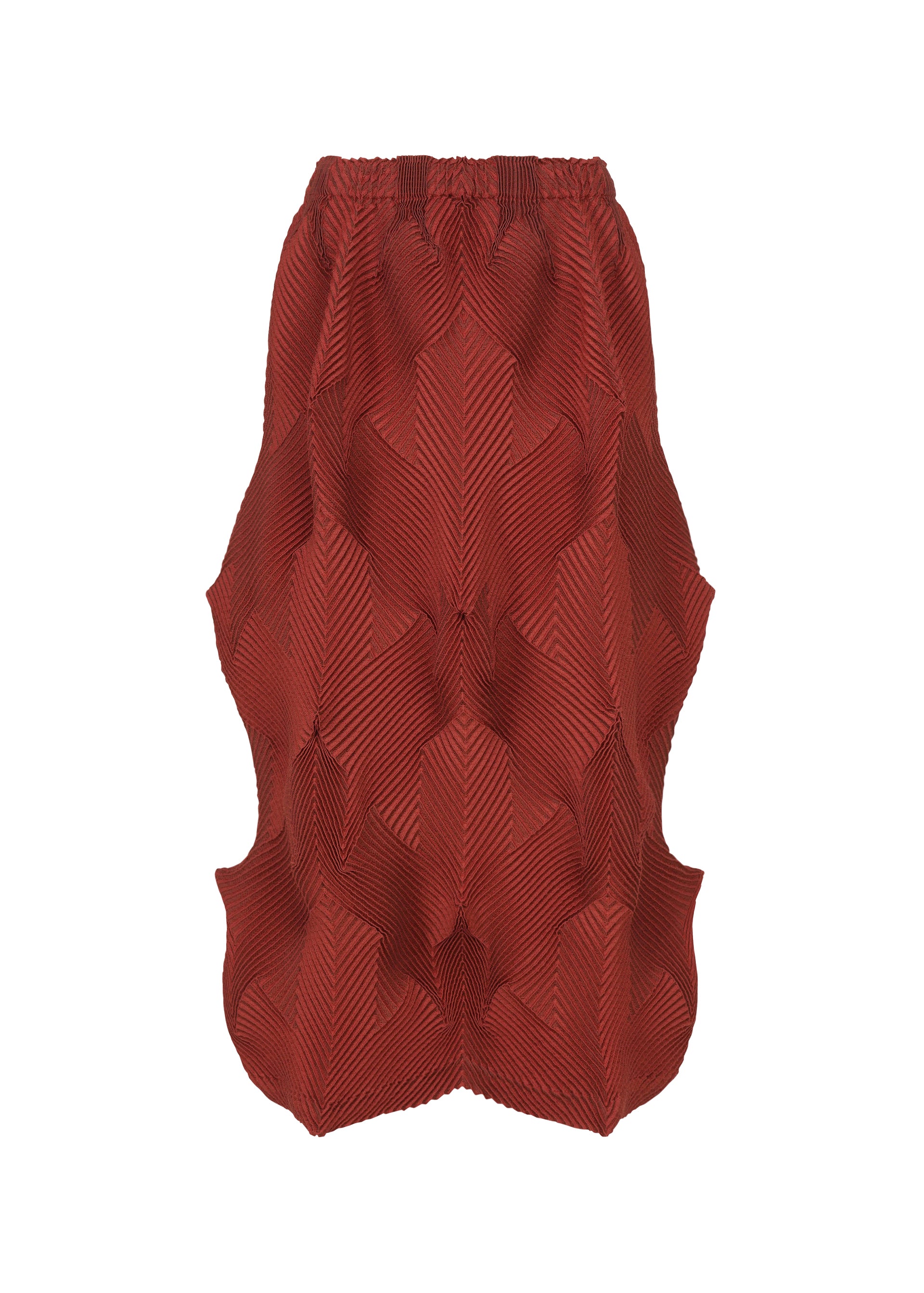 Issey Miyake Type-O 010-1 sukně béžová kohoutí stopa